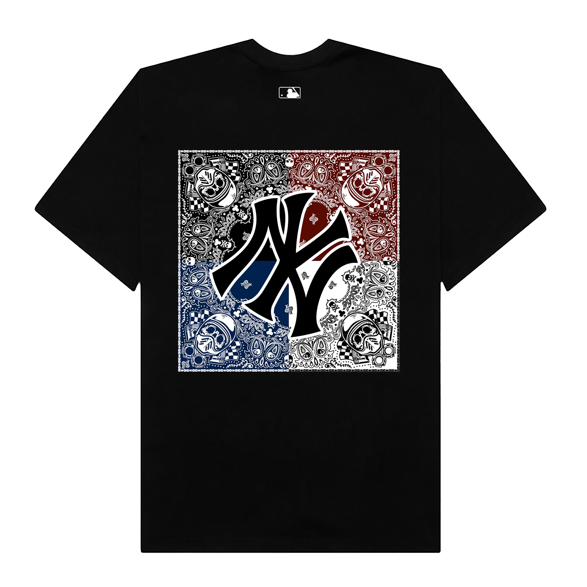 MLB Floral USA Skull T-Shirt