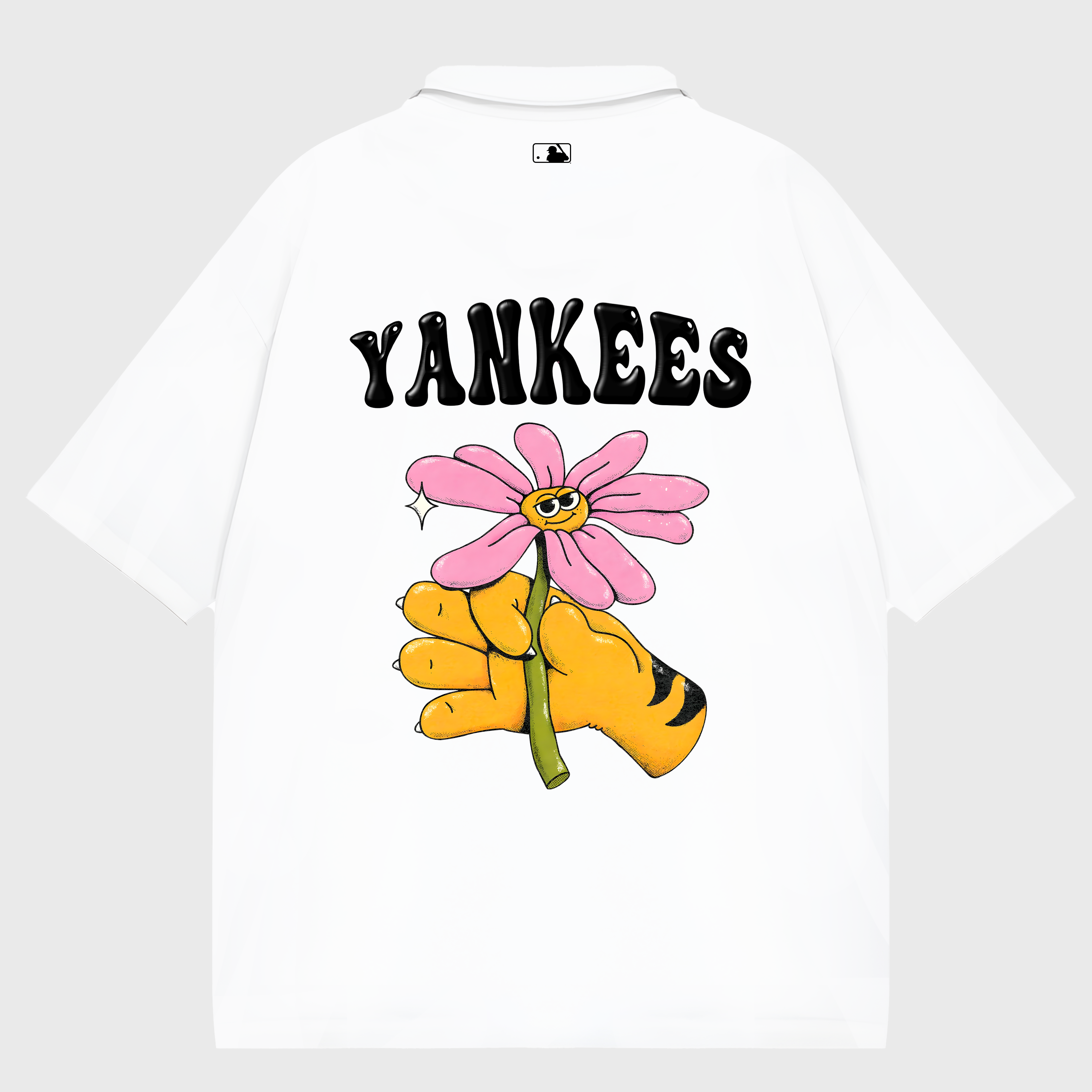 MLB Floral Yankees Flower Cat Hand Polo