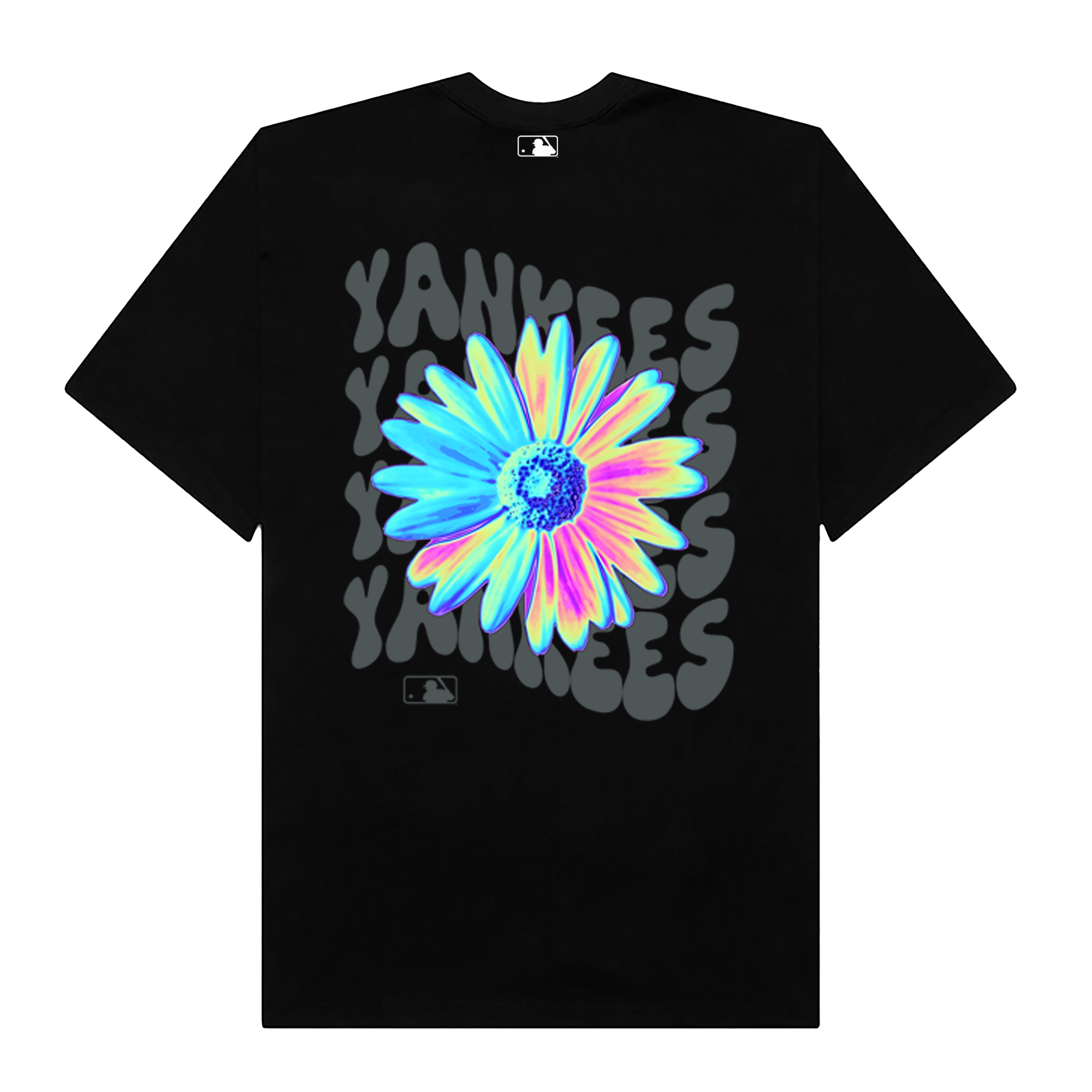 MLB Floral Hologram Flower Yankees T-Shirt