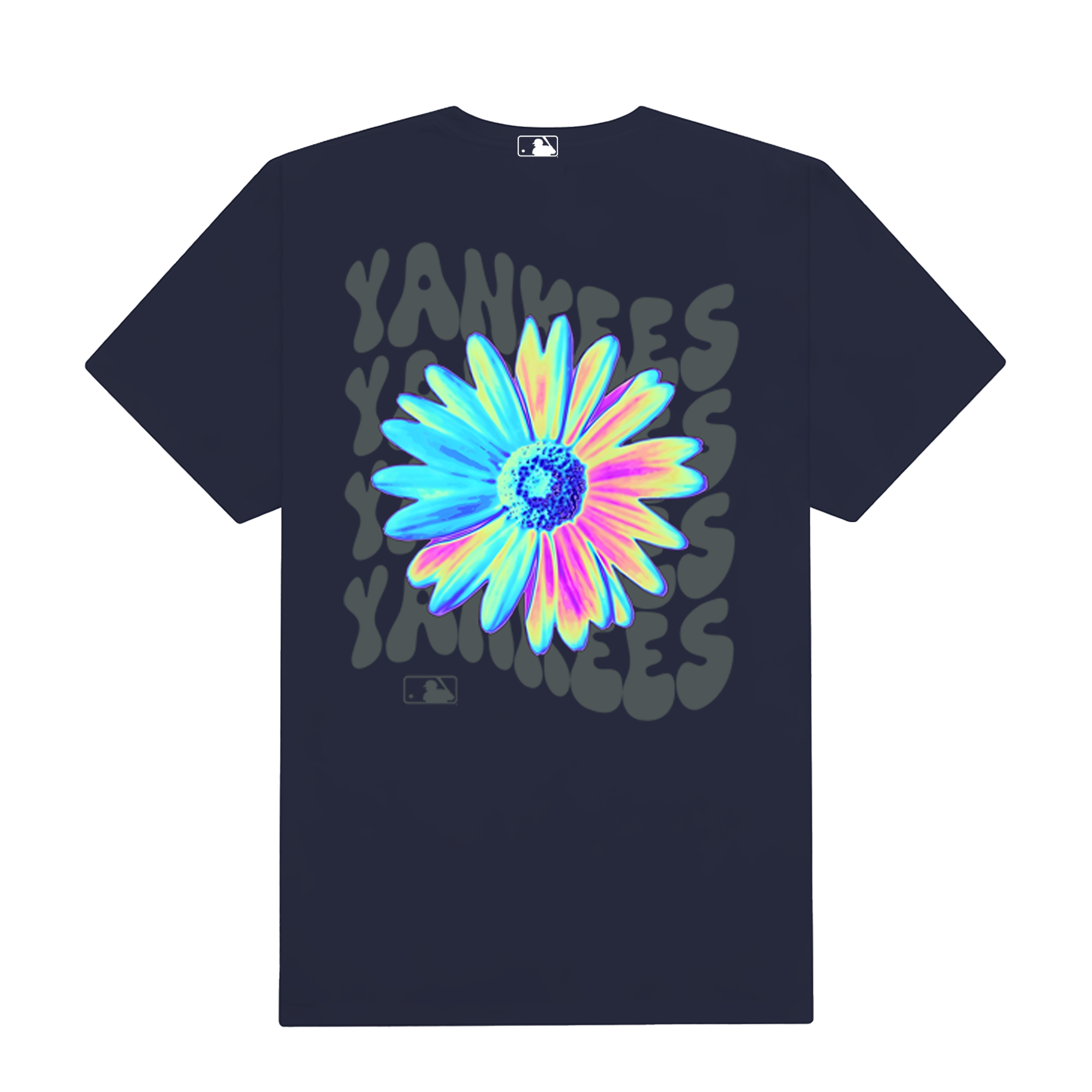 MLB Floral Hologram Flower Yankees T-Shirt