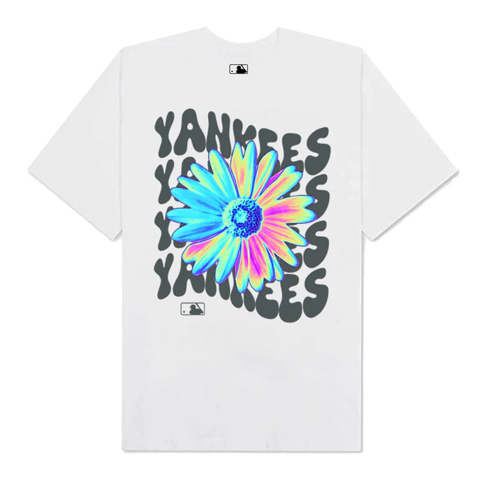 Flash Sale MLB Floral Hologram Flower Yankees T-Shirt