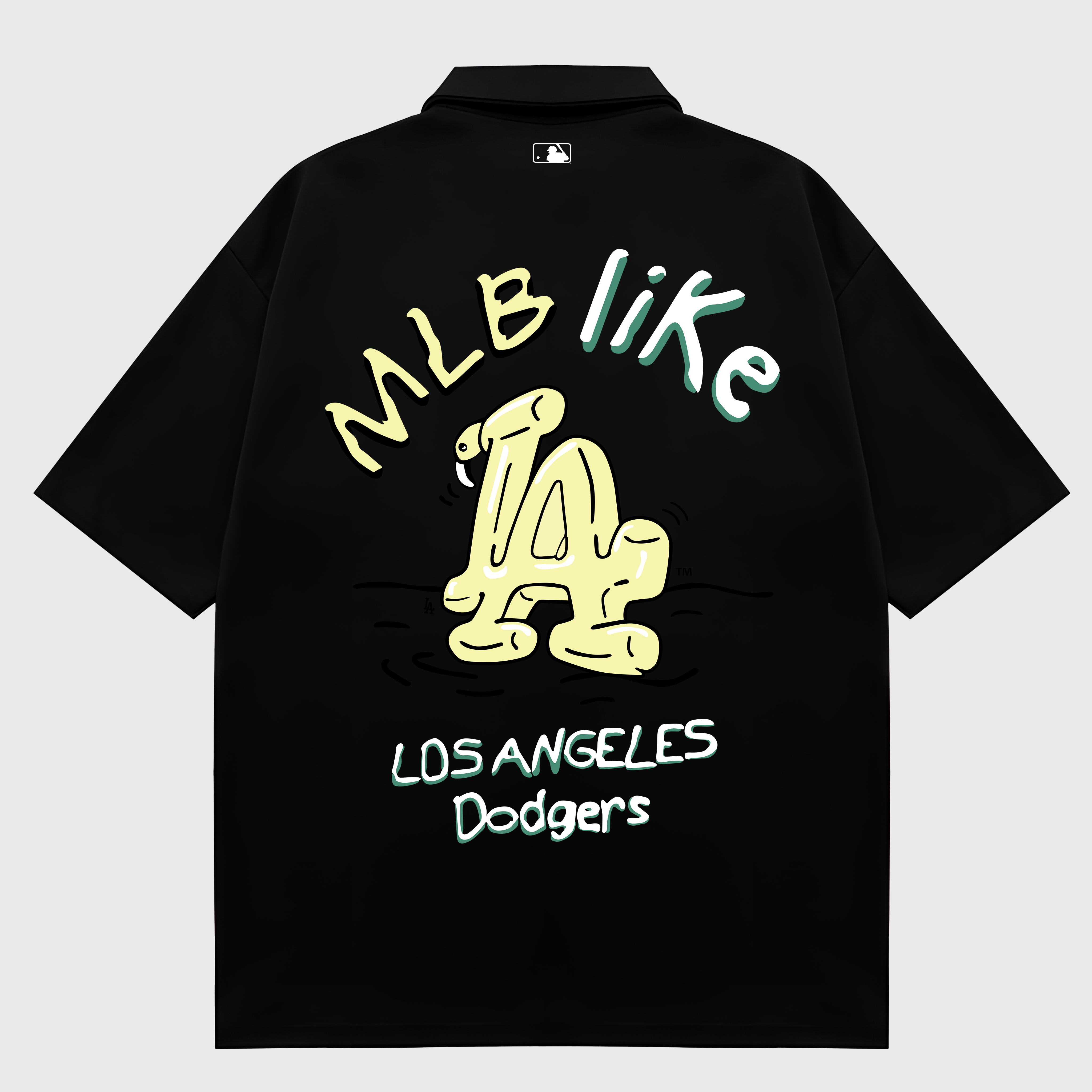 MLB LA Dodgers Logo Overfit Polo