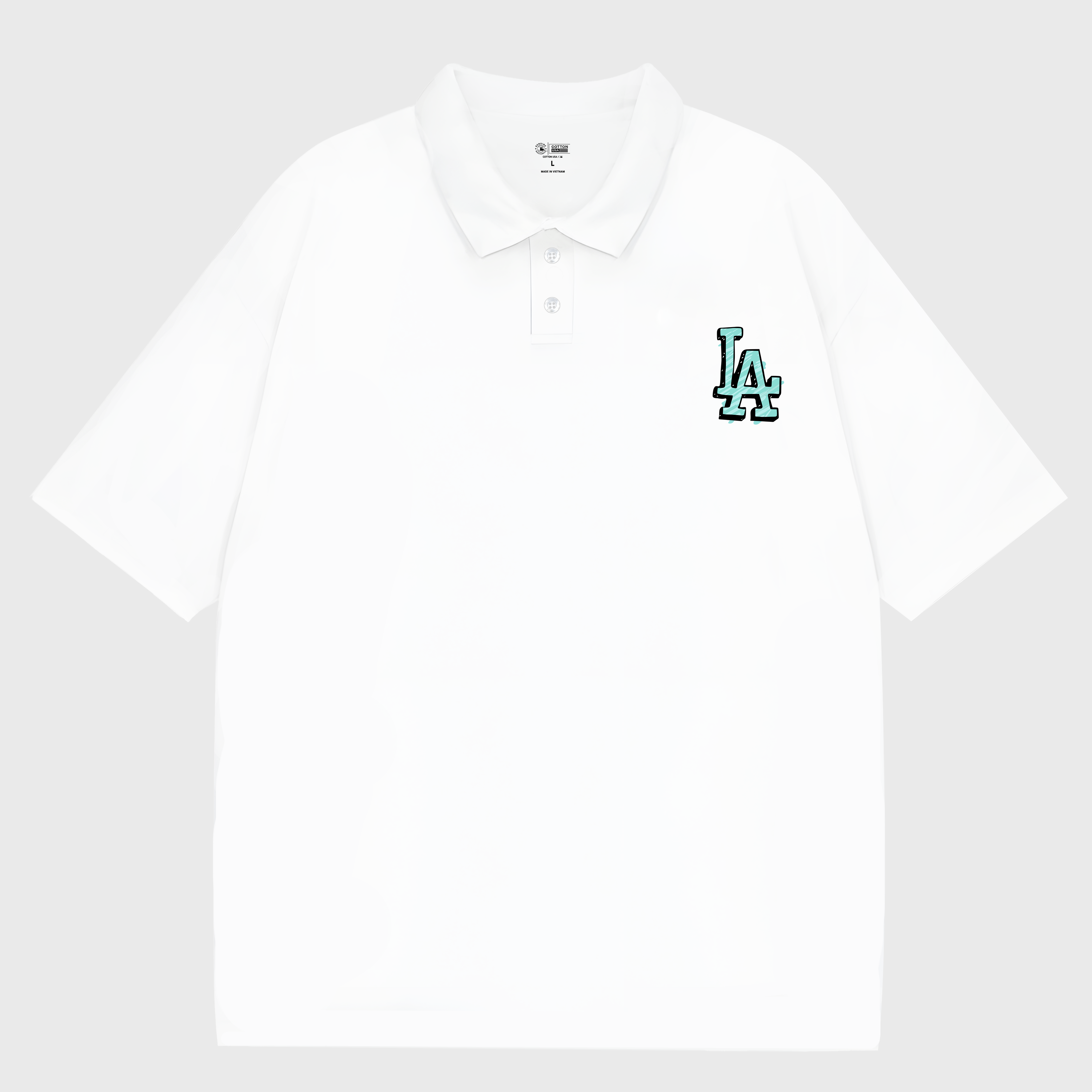 MLB LA Dodgers Logo Overfit Polo