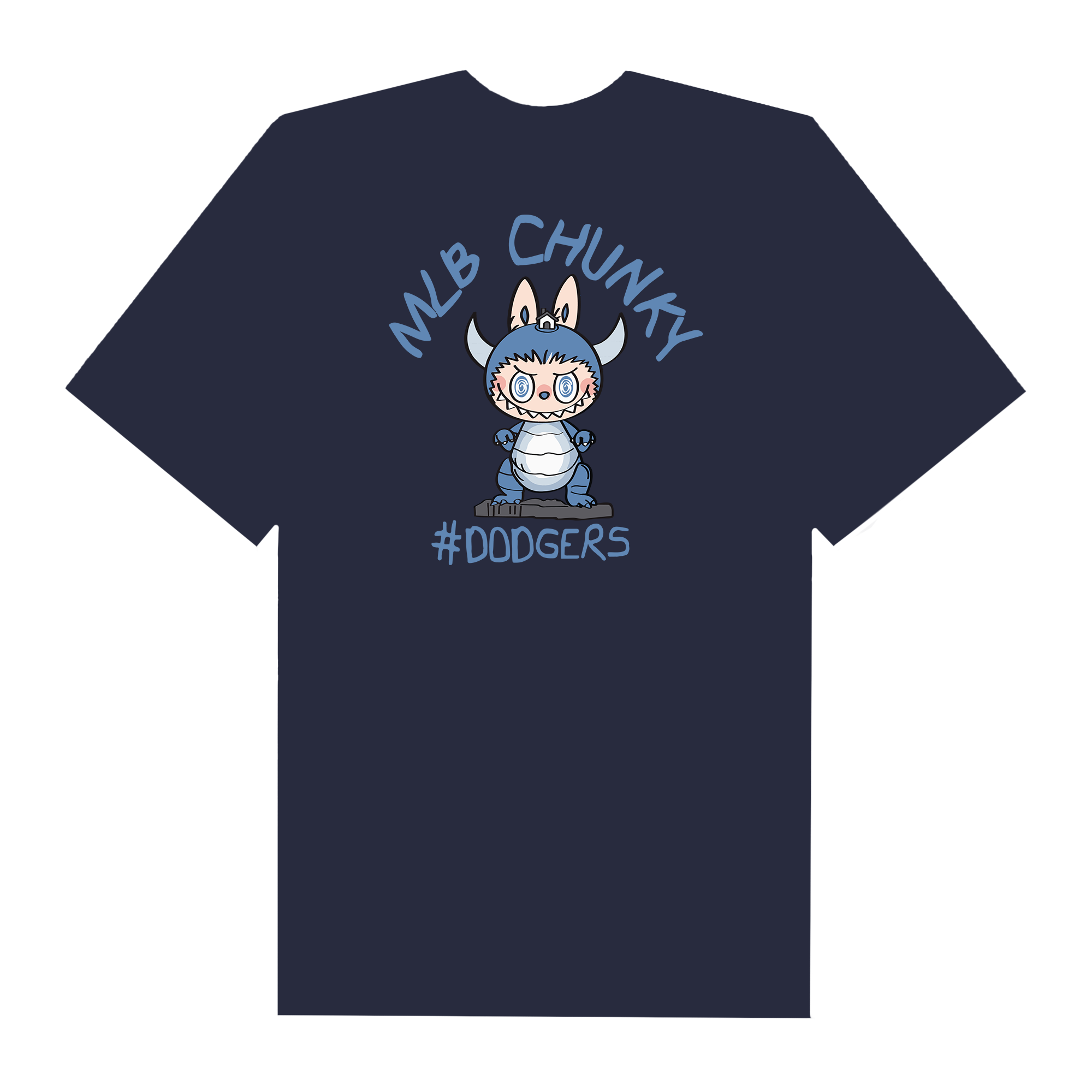 MLB Labubu Blue Dino Dodgers T-Shirt