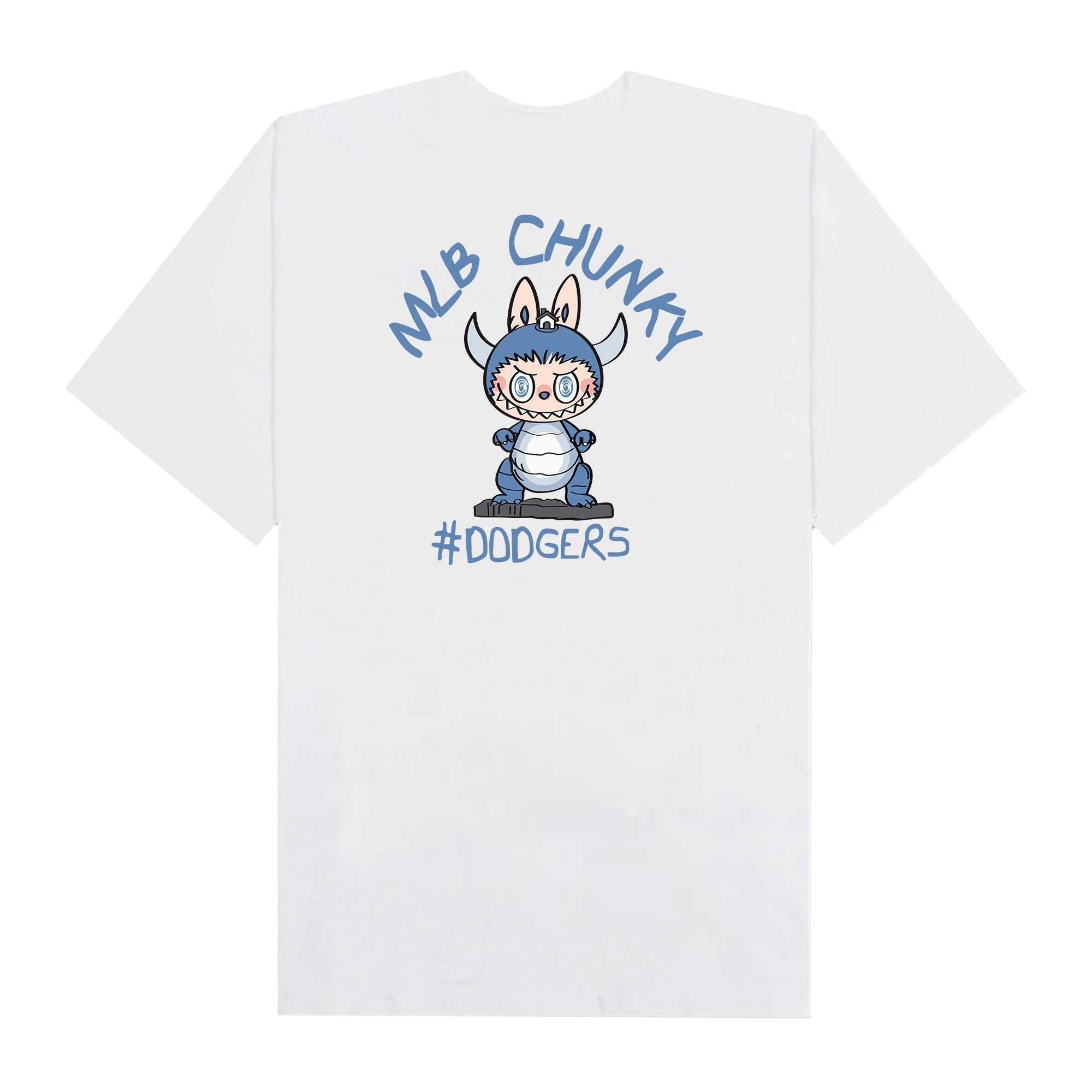 MLB Labubu Blue Dino Dodgers T-Shirt