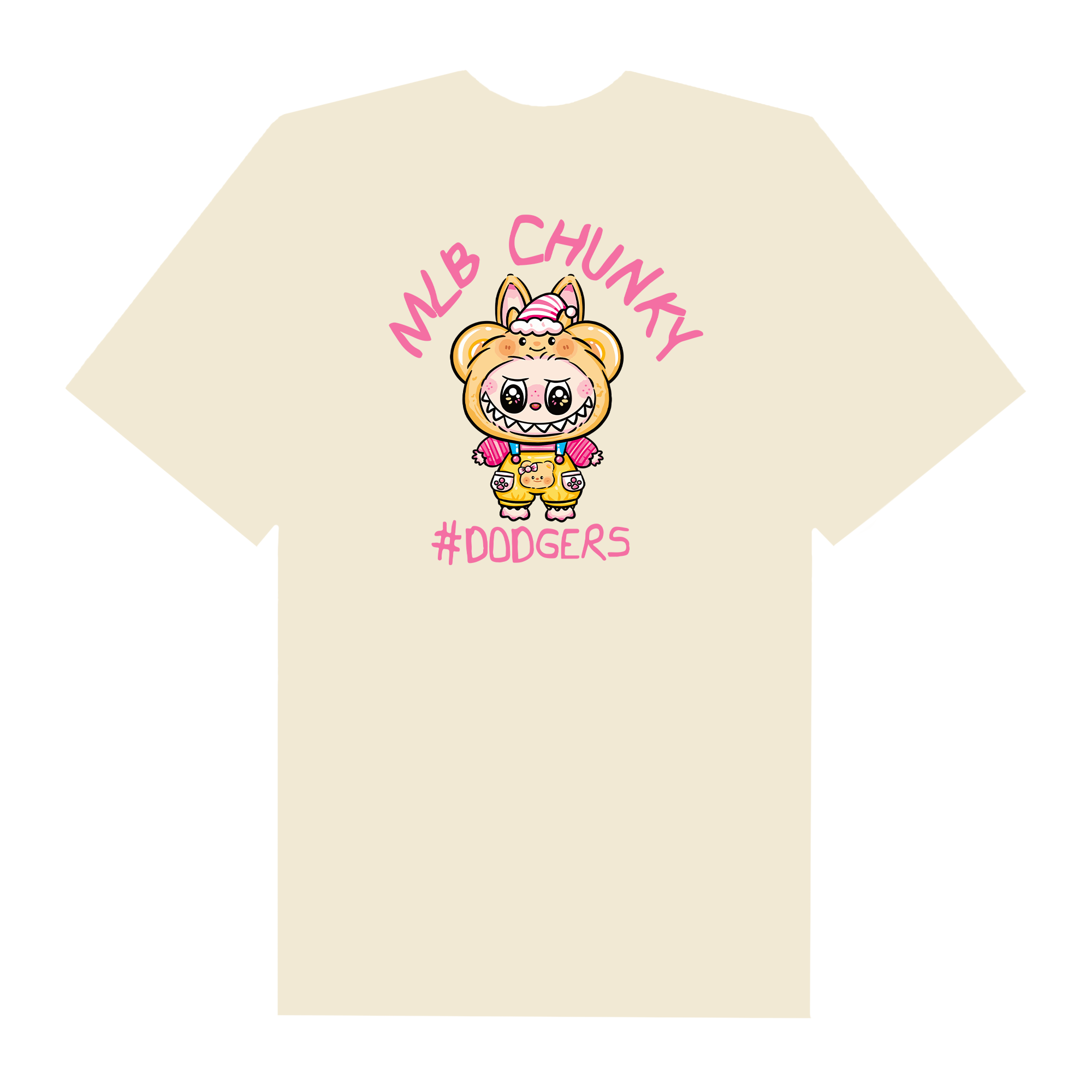 MLB Labubu Candy Lemon Dodgers T-Shirt