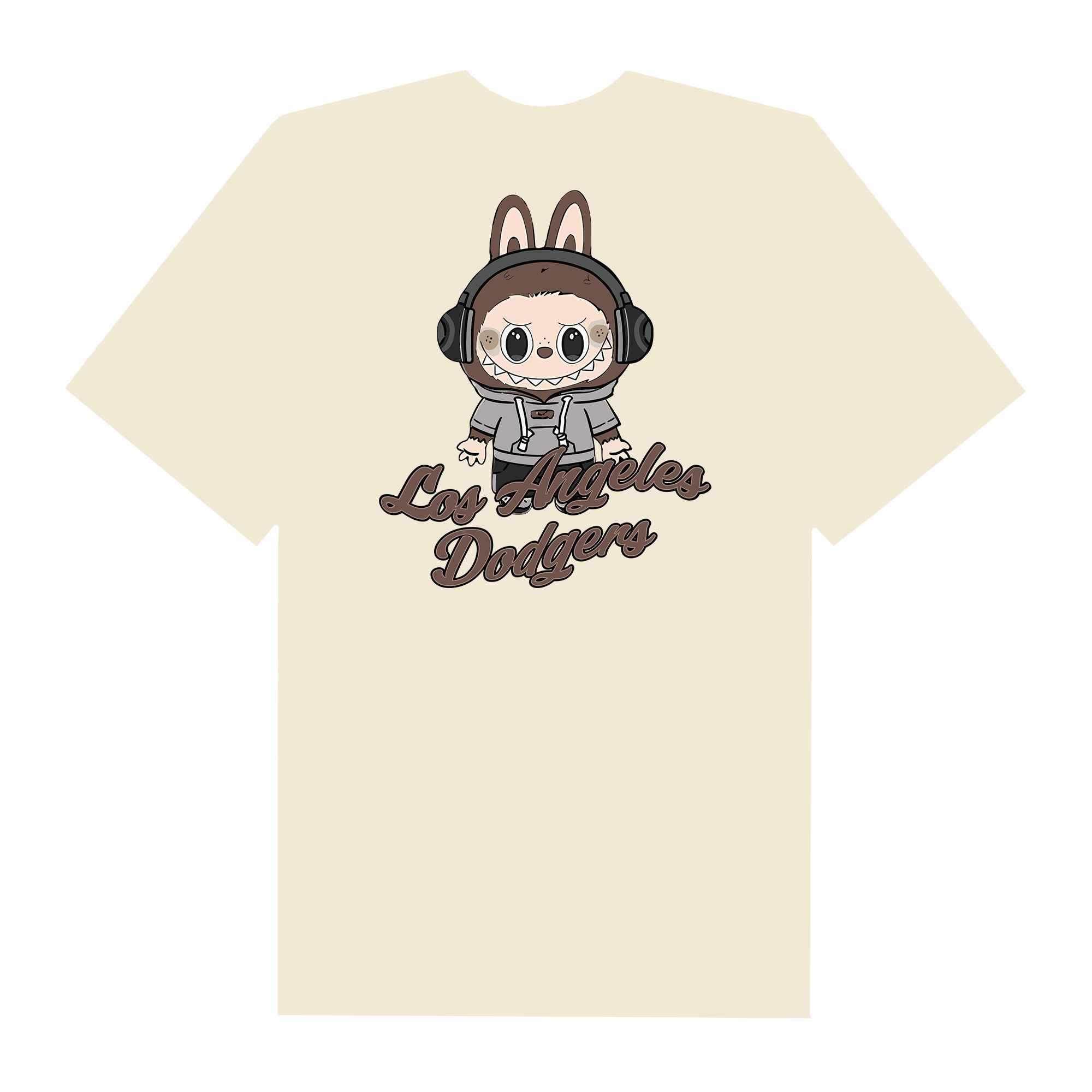 MLB Labubu Chocolate Dodgers T-Shirt