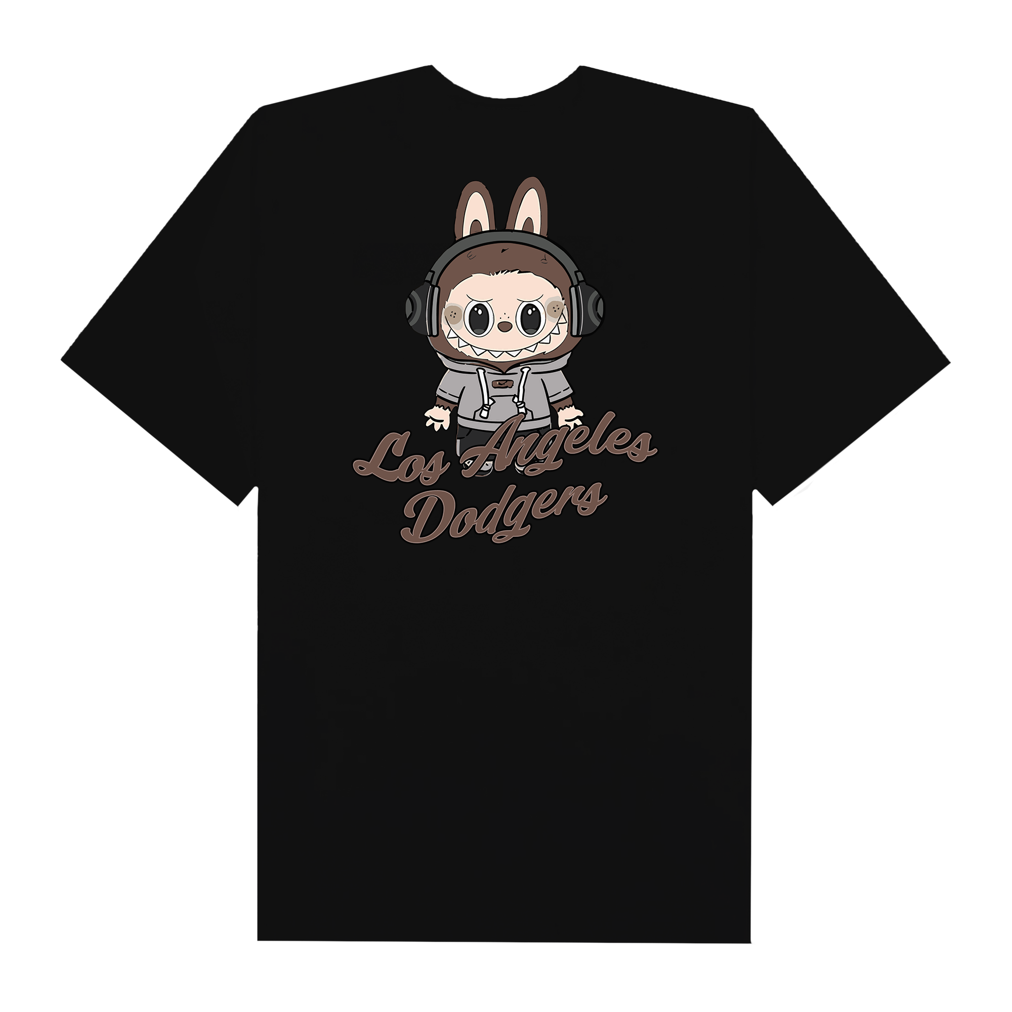 MLB Labubu Chocolate Dodgers T-Shirt