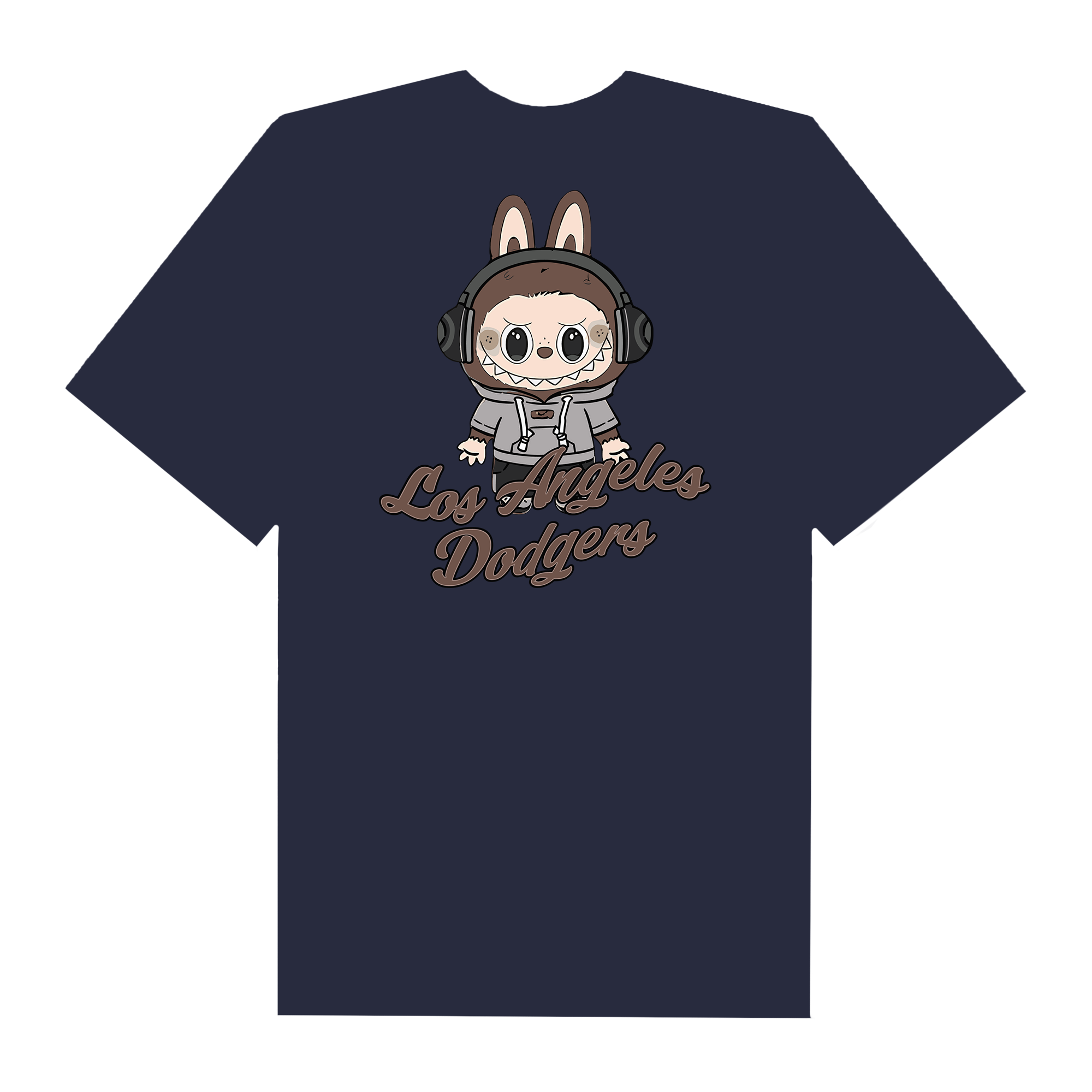 MLB Labubu Chocolate Dodgers T-Shirt