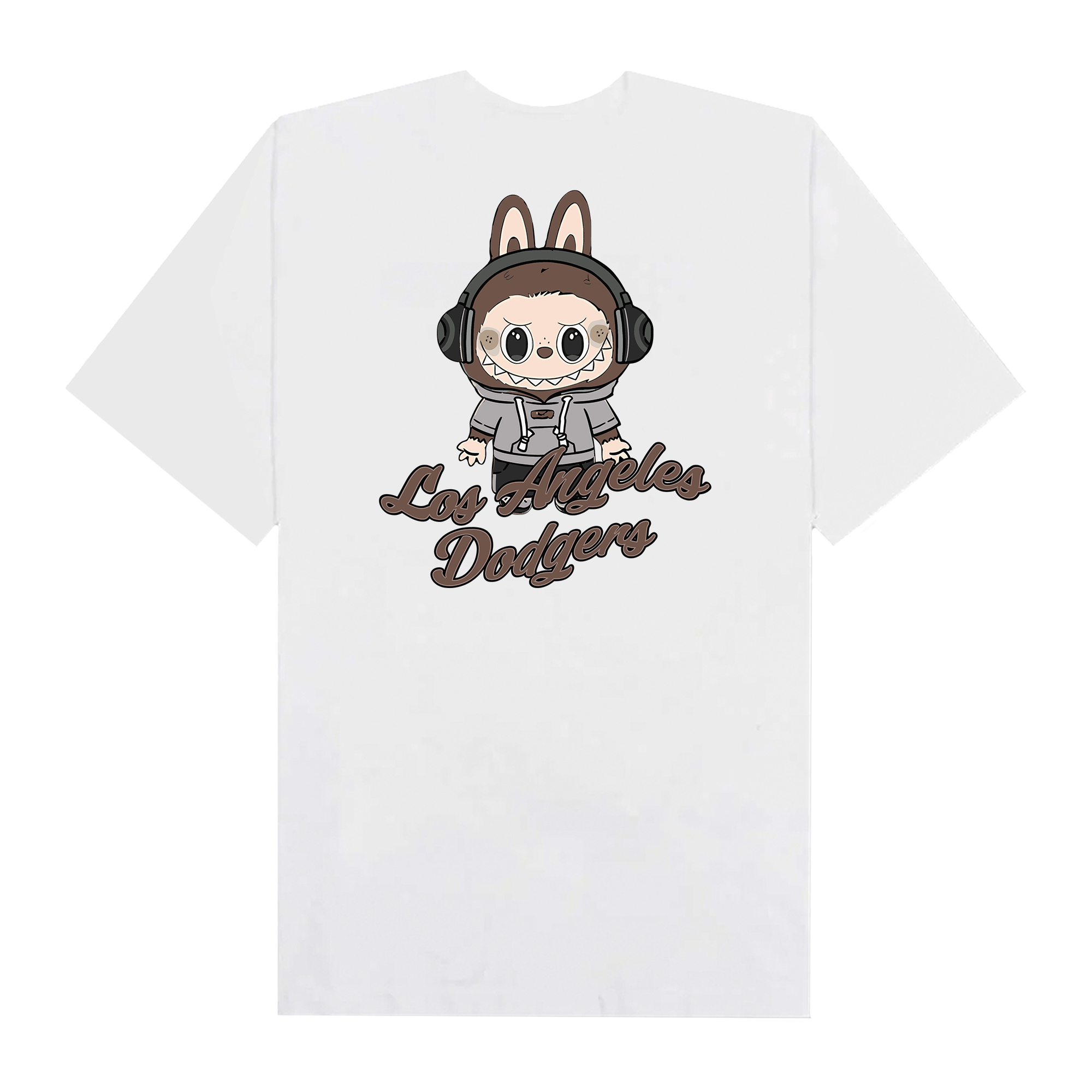 MLB Labubu Chocolate Dodgers T-Shirt