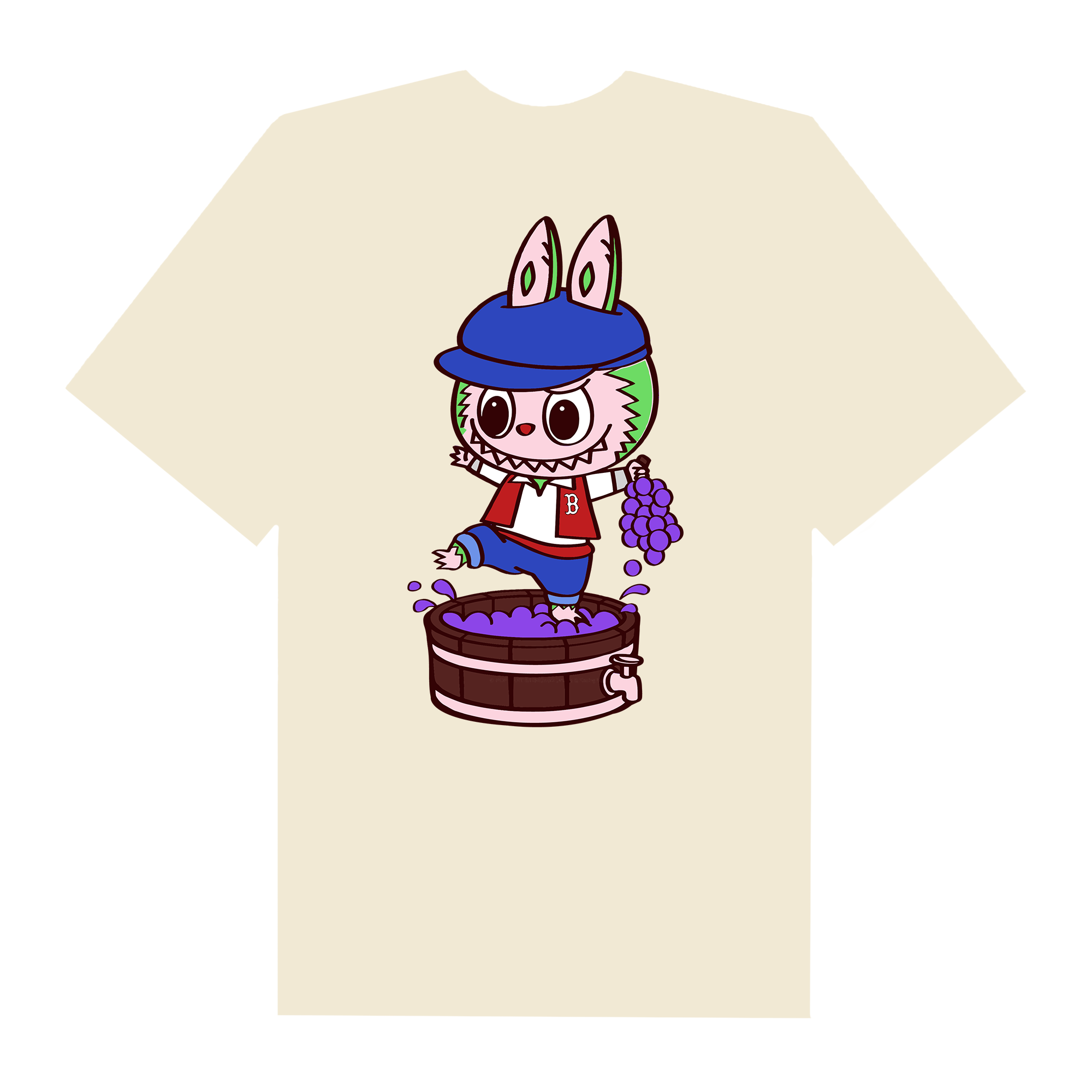 MLB Labubu Grape Boy Boston T-Shirt