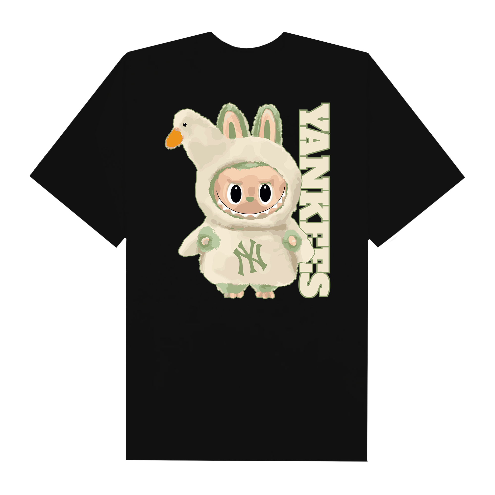 MLB Labubu Green Duck NY Yankees T-Shirt