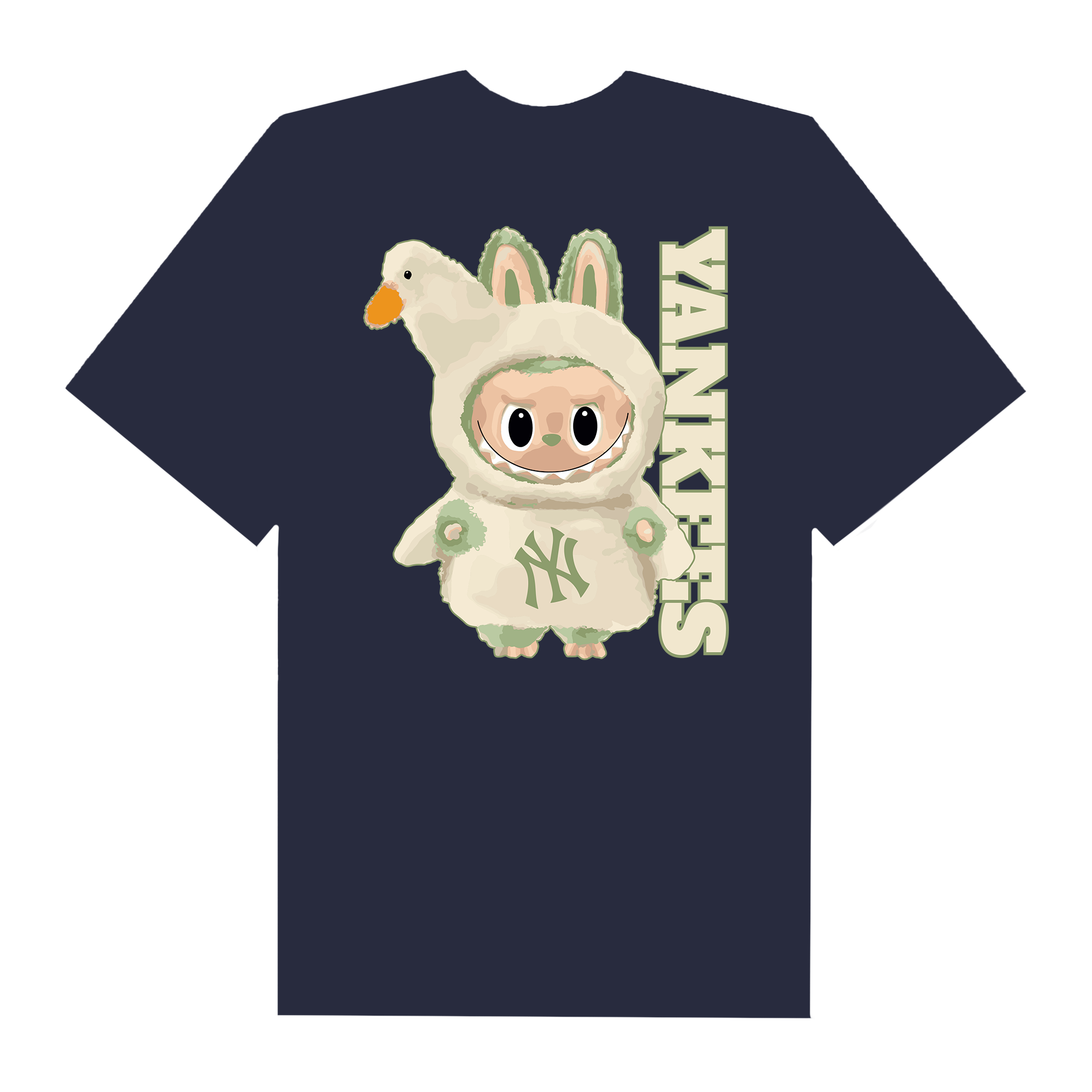 MLB Labubu Green Duck NY Yankees T-Shirt