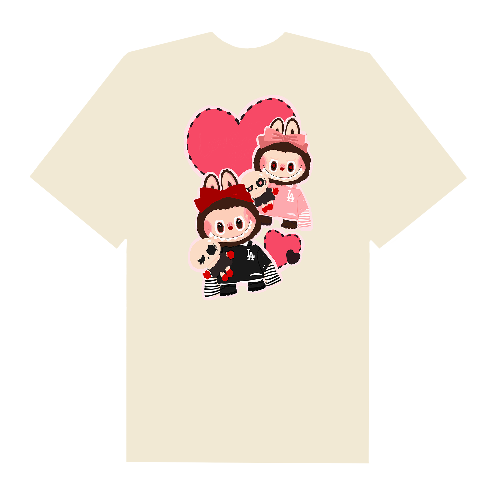 MLB Labubu Lovely Twins LA T-Shirt