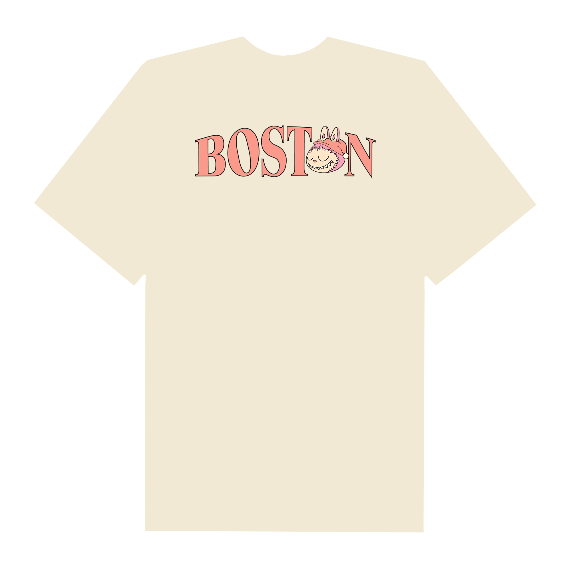 MLB Labubu Pink Pijama Boston T-Shirt