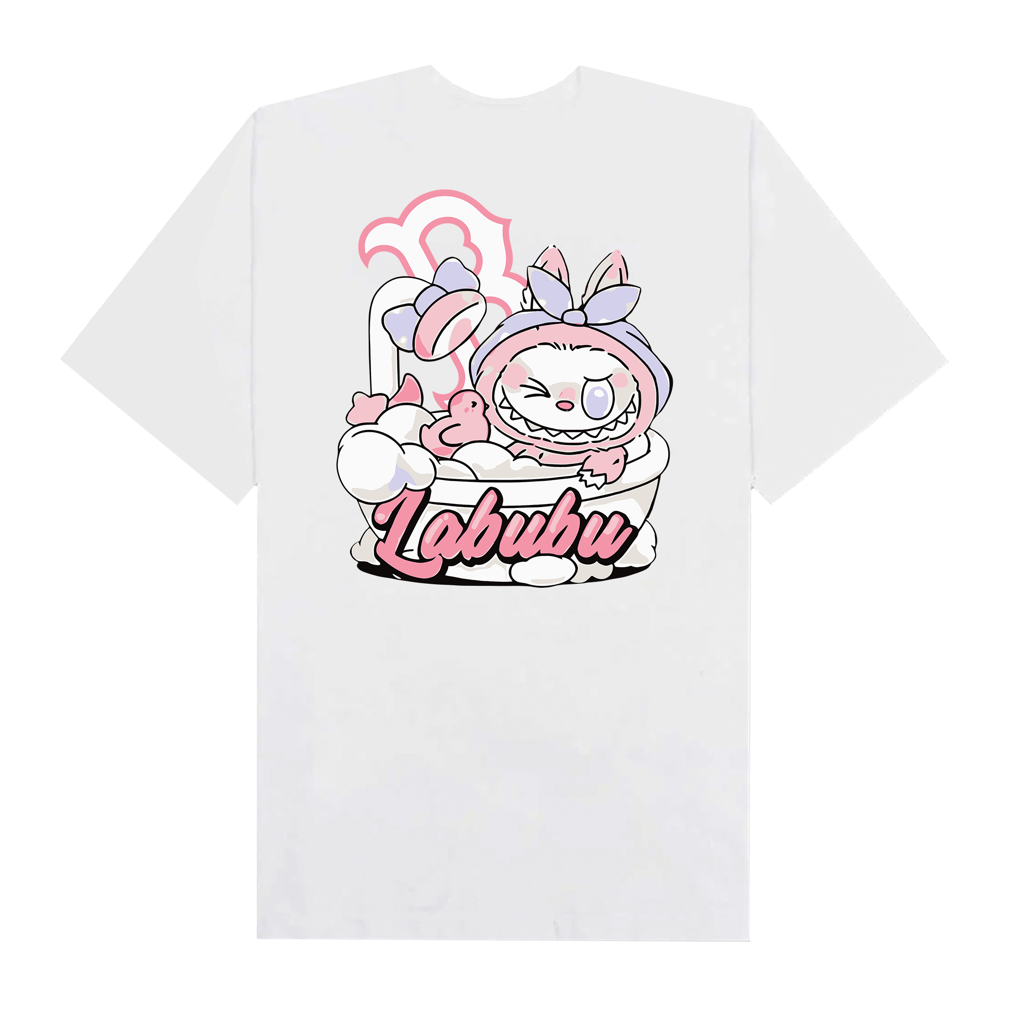 MLB Labubu Pink Shower Boston T-Shirt