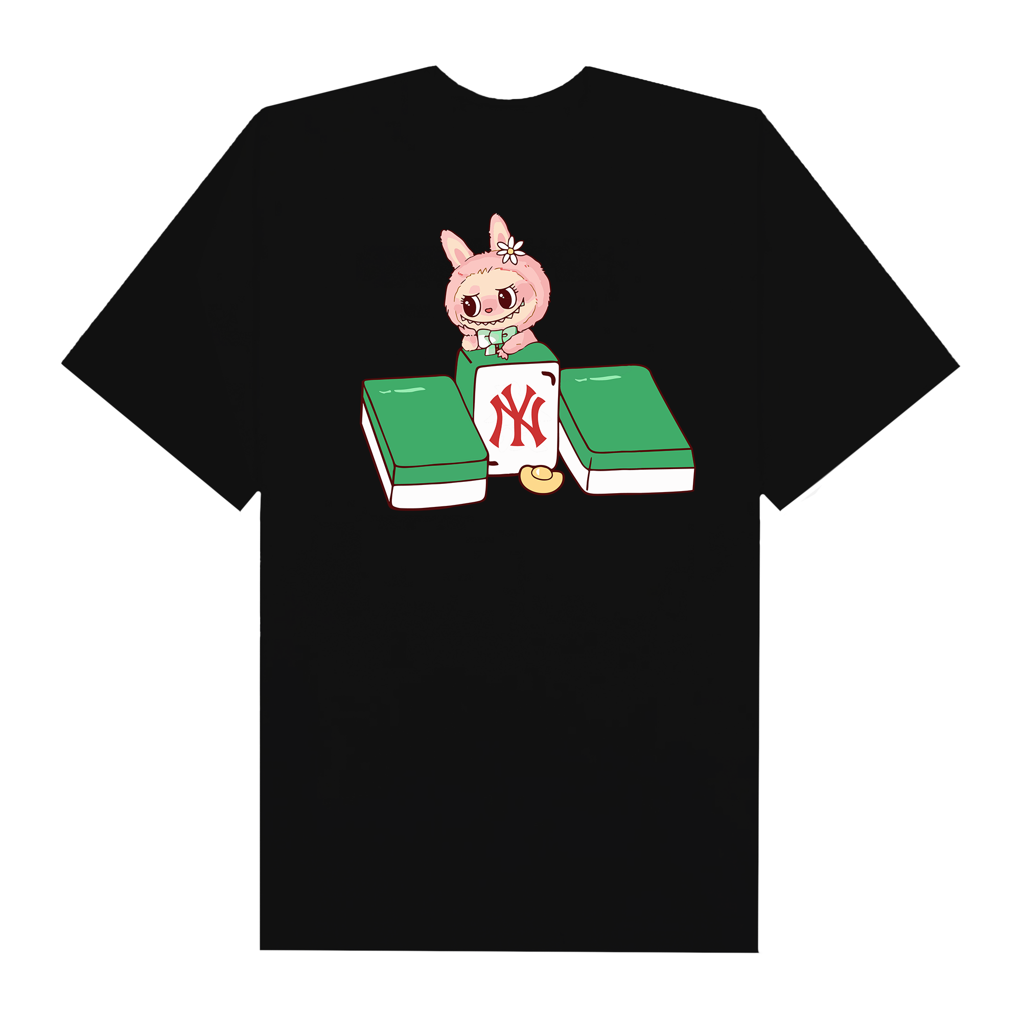 MLB Labubu Pinky Mahjong NY T-Shirt