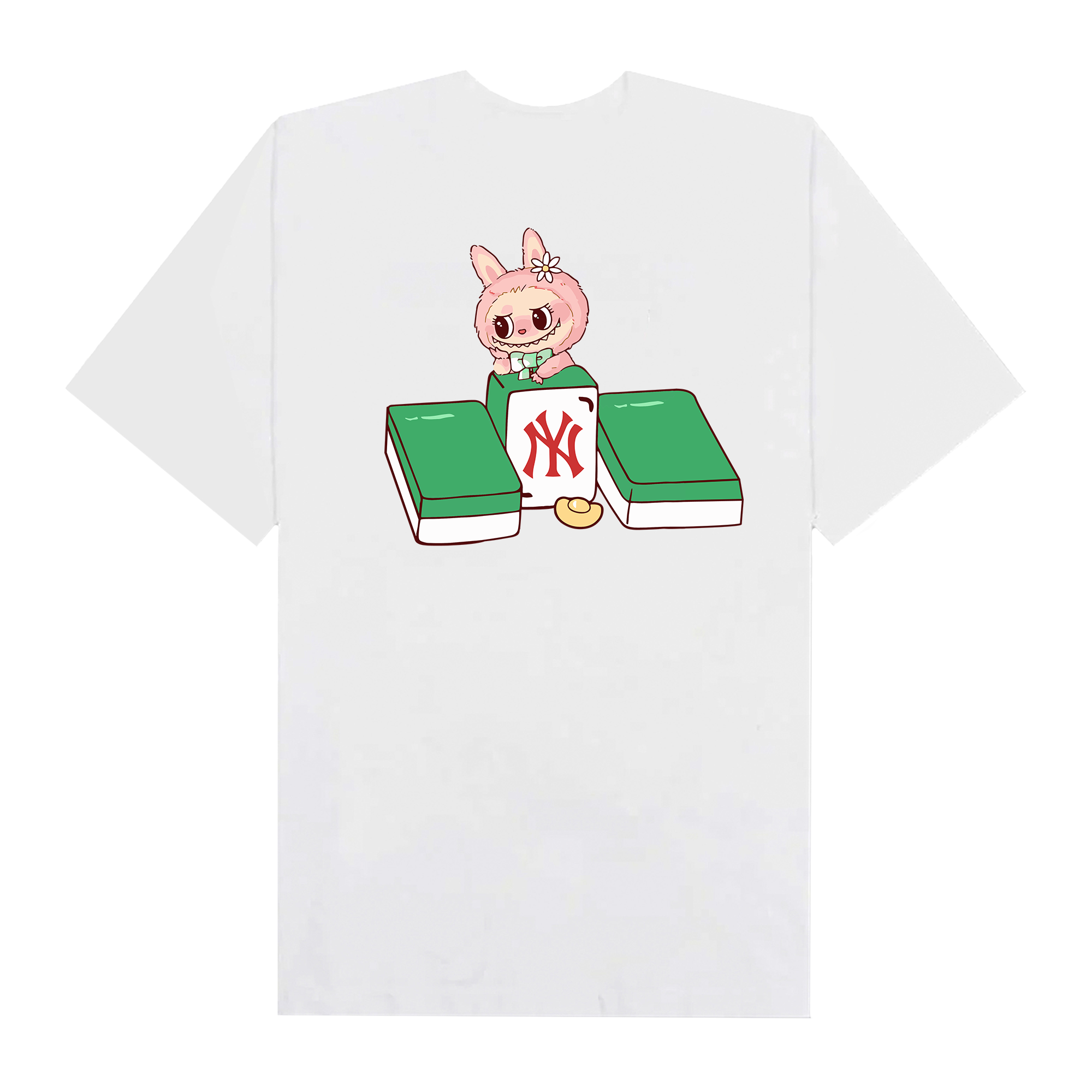 MLB Labubu Pinky Mahjong NY T-Shirt