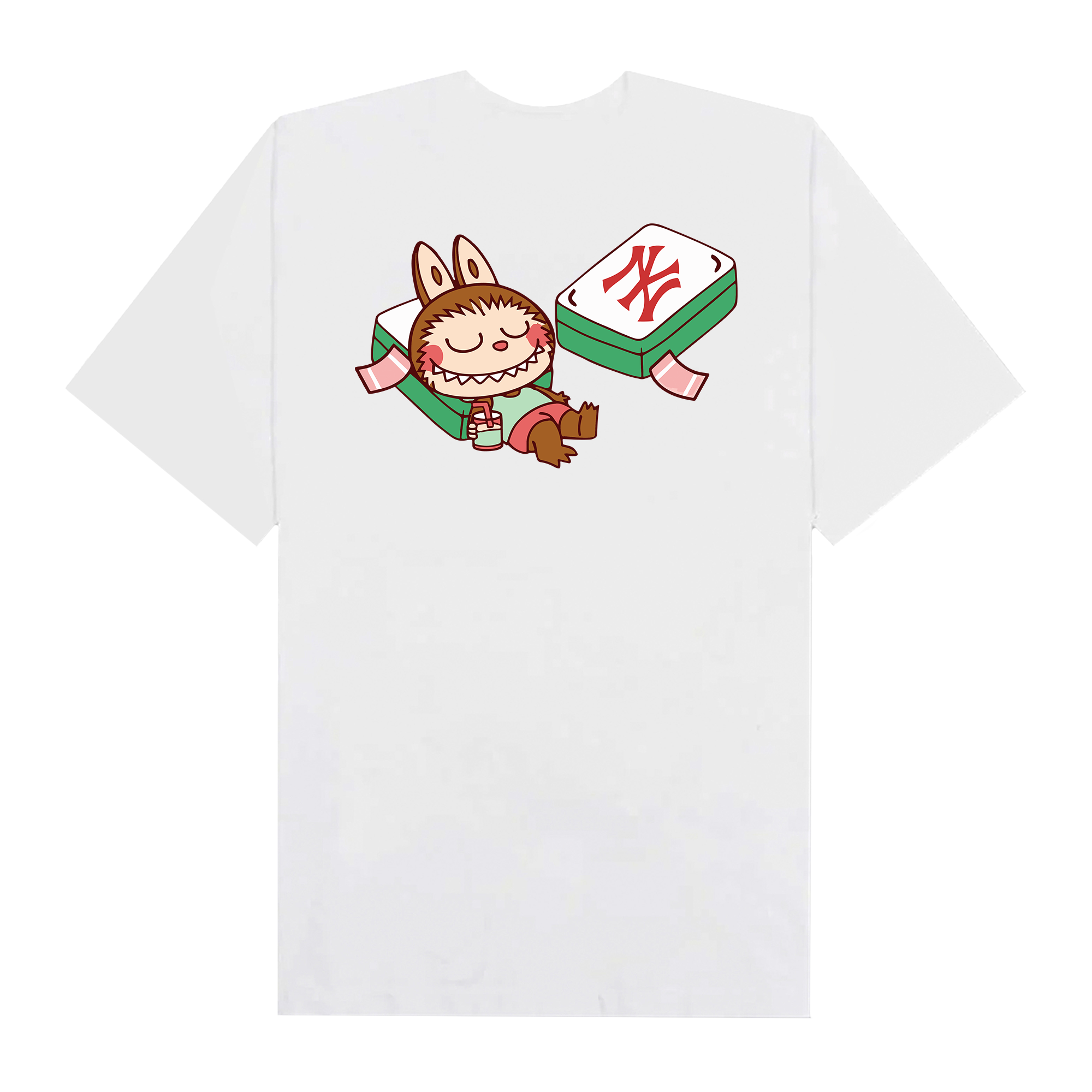 MLB Labubu Sleepy Mahjong NY T-Shirt