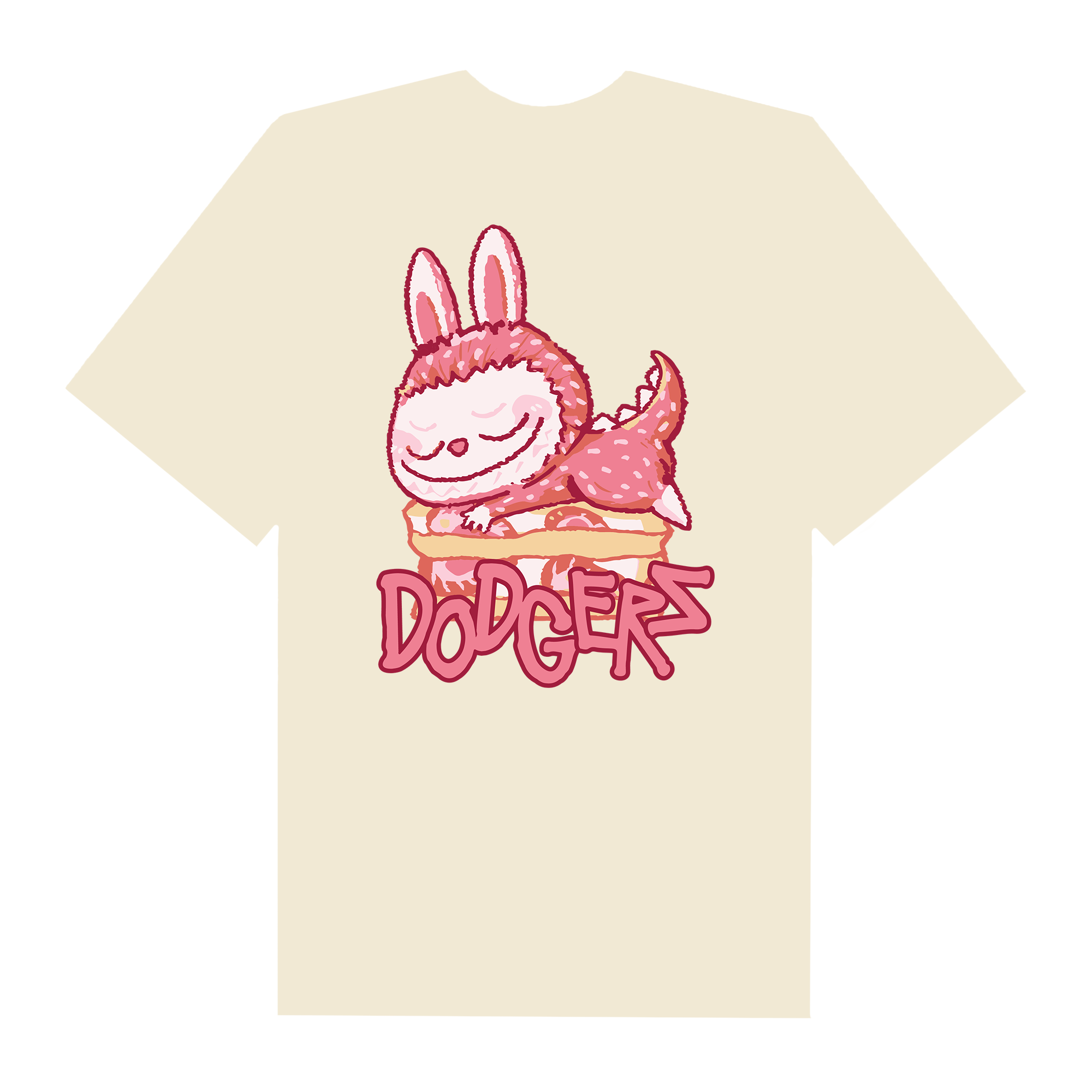 MLB Labubu Strawberry Dodgers T-Shirt