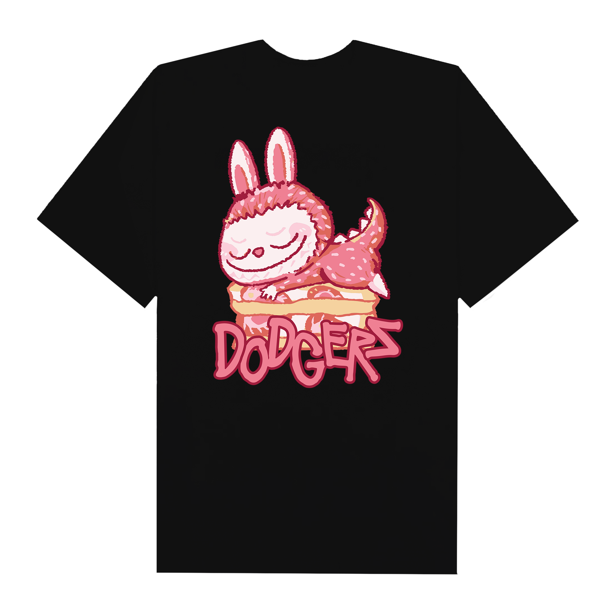 MLB Labubu Strawberry Dodgers T-Shirt