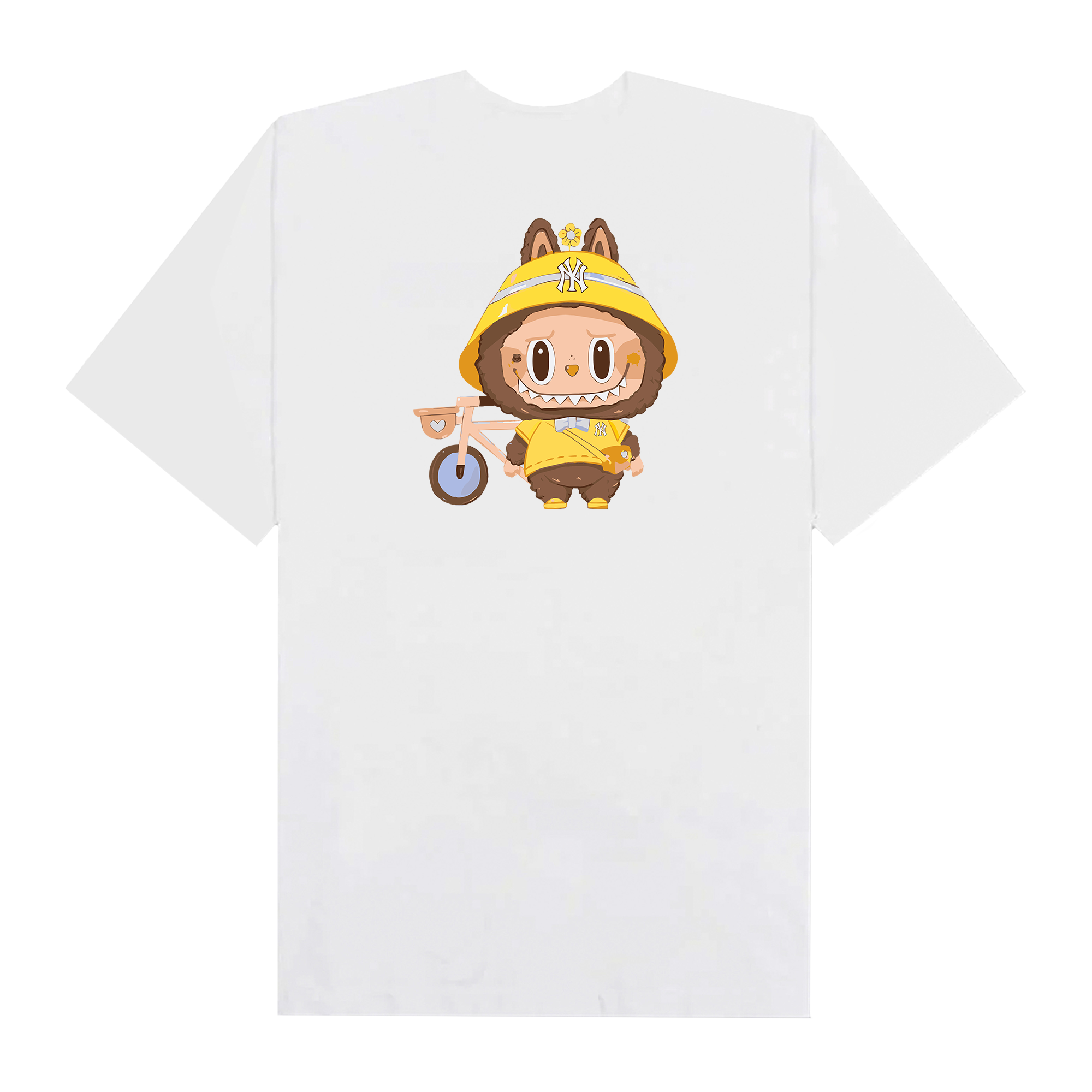 MLB Labubu Yellow Bicycles NY T-Shirt