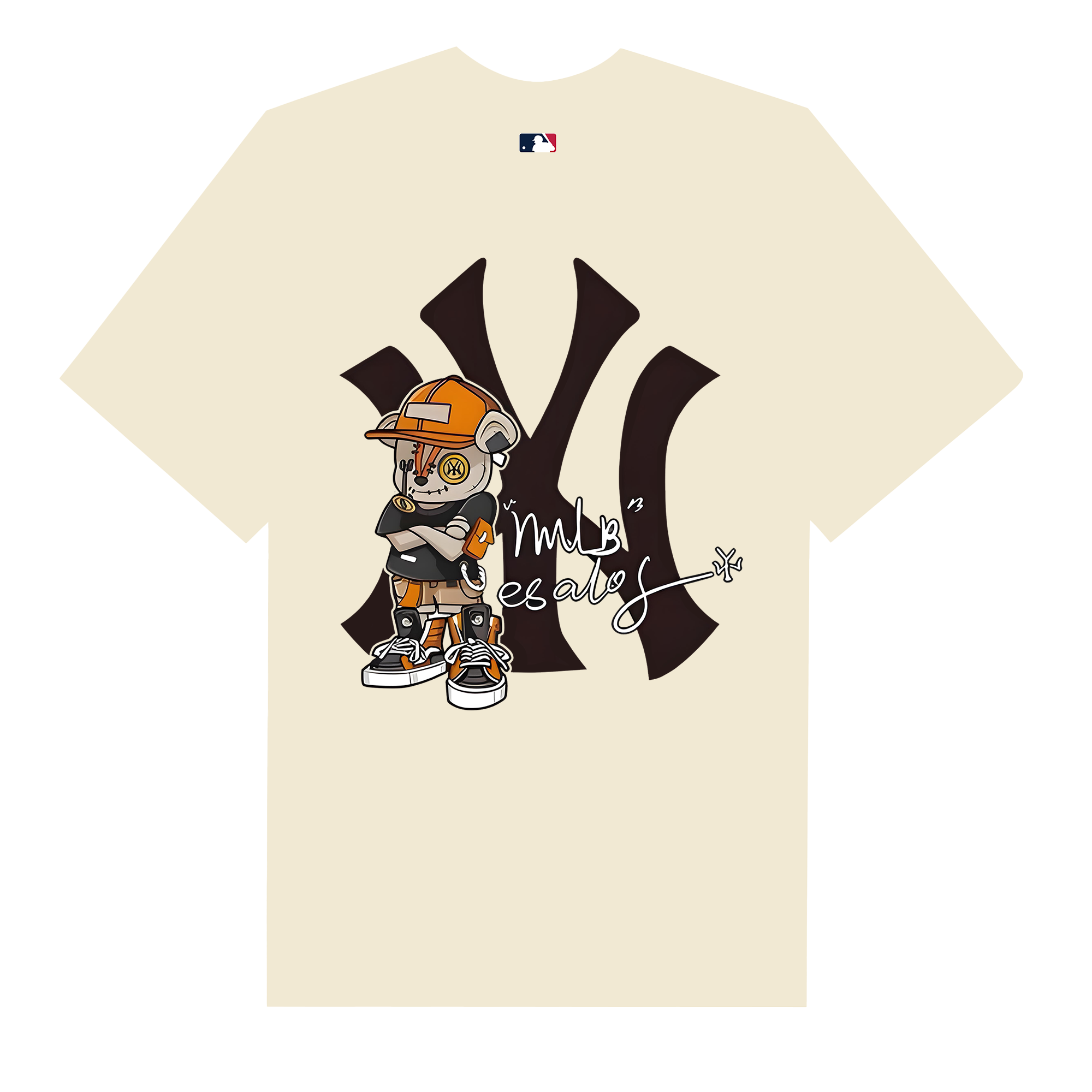 MLB Scary Bear MLB New York Basic Logo T-Shirt