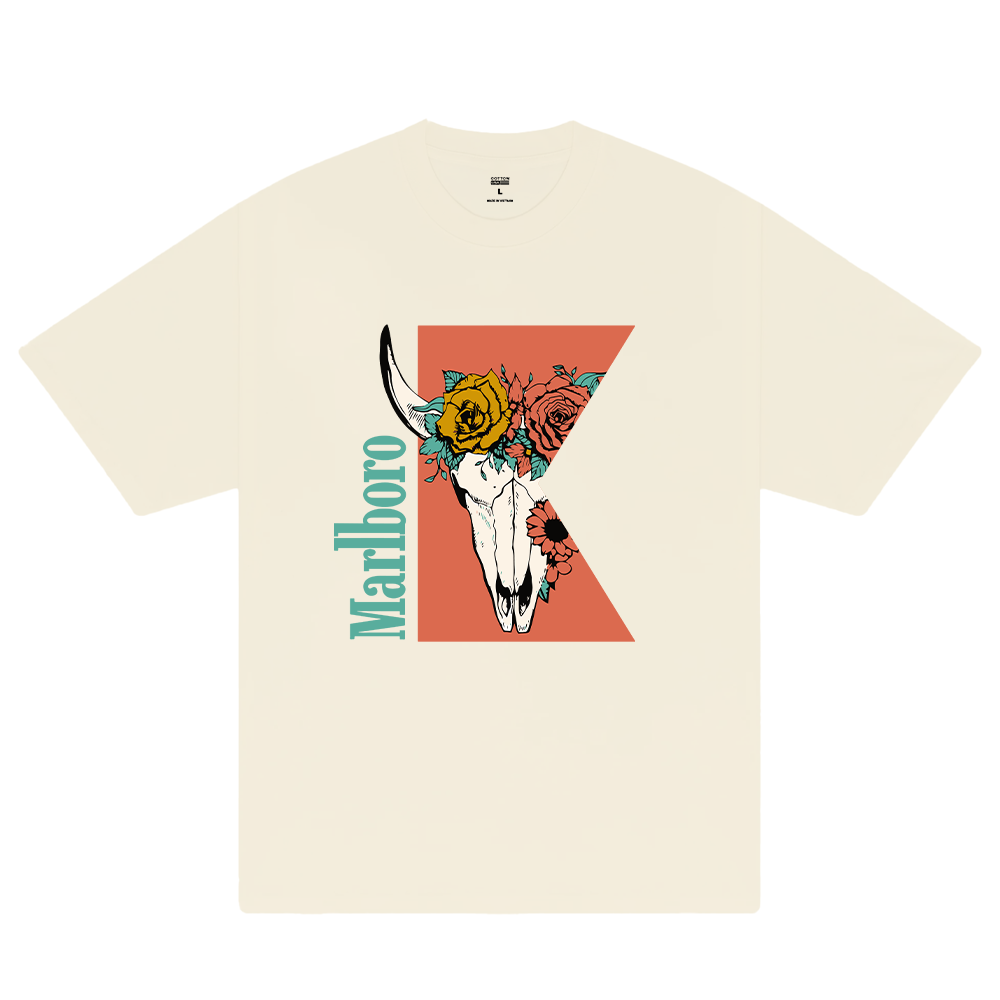Marlboro Rose Skull T-Shirt