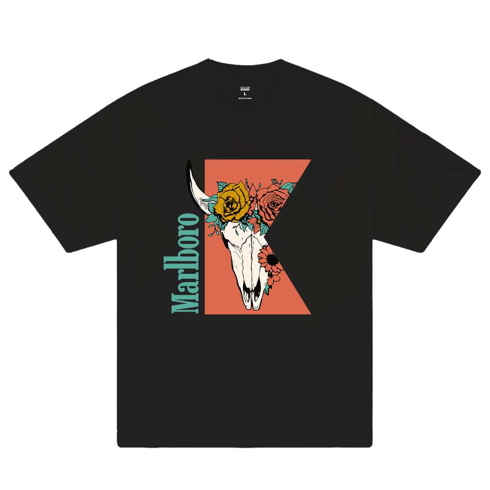 Marlboro Rose Skull T-Shirt