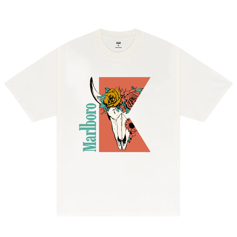 Marlboro Rose Skull T-Shirt