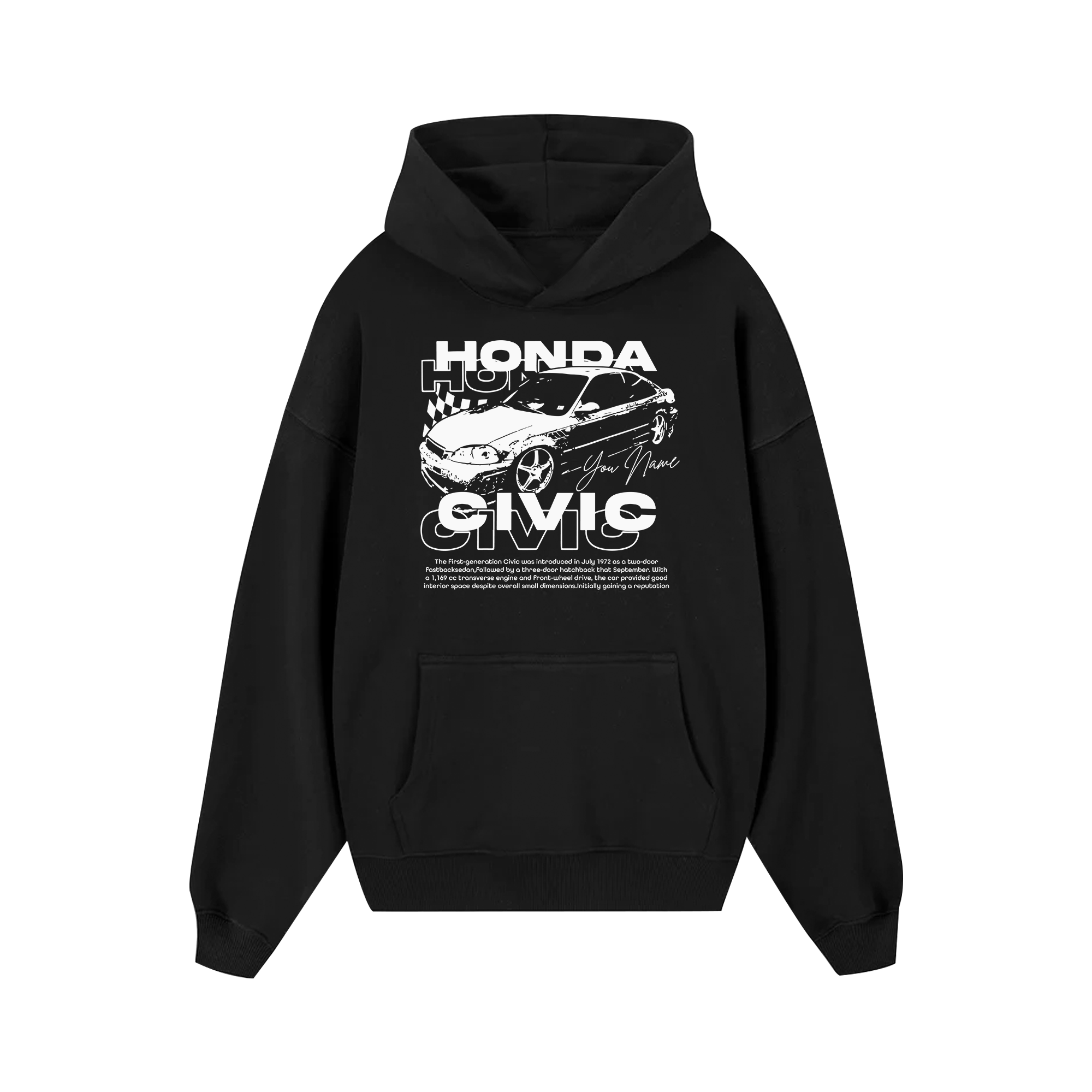 Custom Car Honda Civic Vintage Hoodie