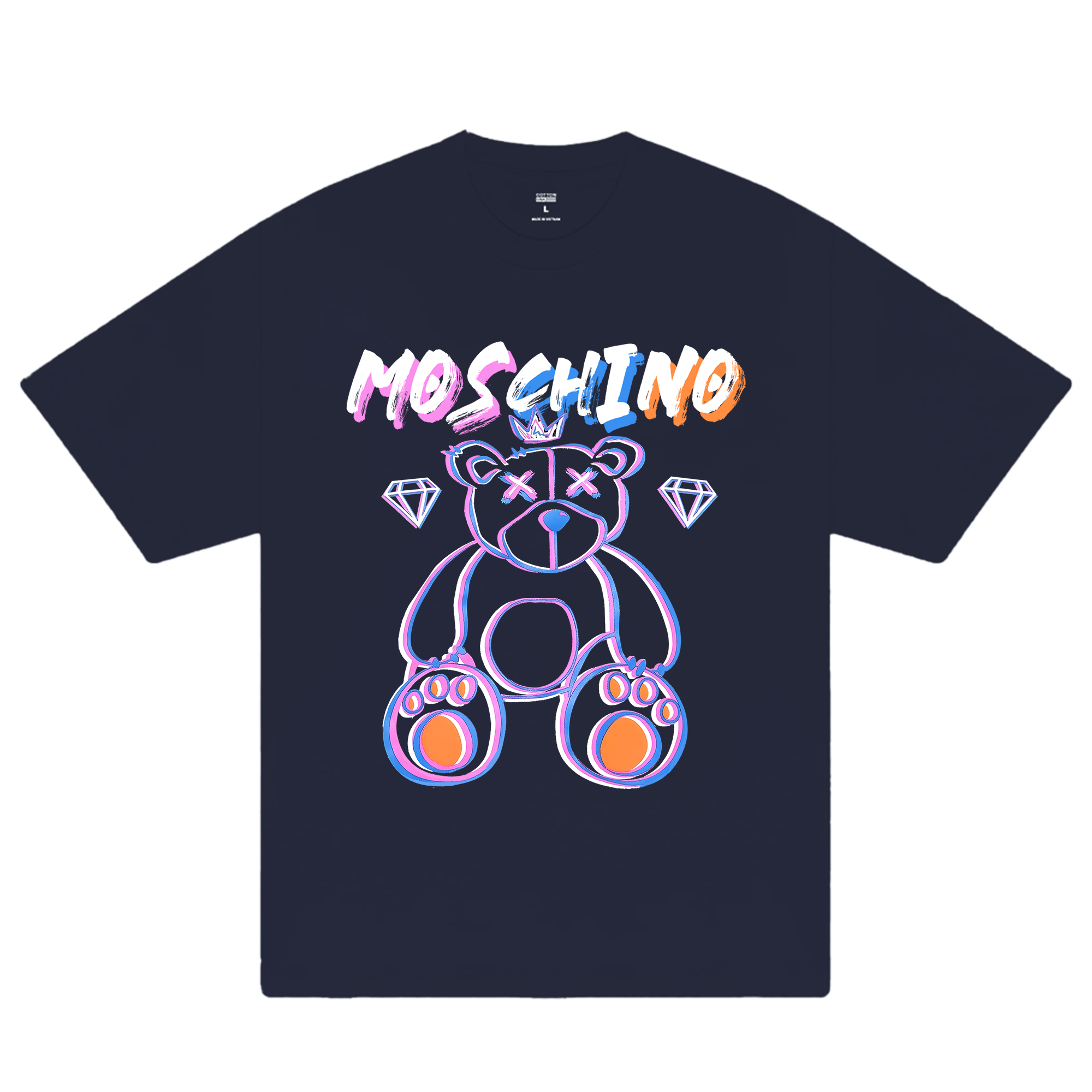 Moschino Blue Pink Bear T-Shirt