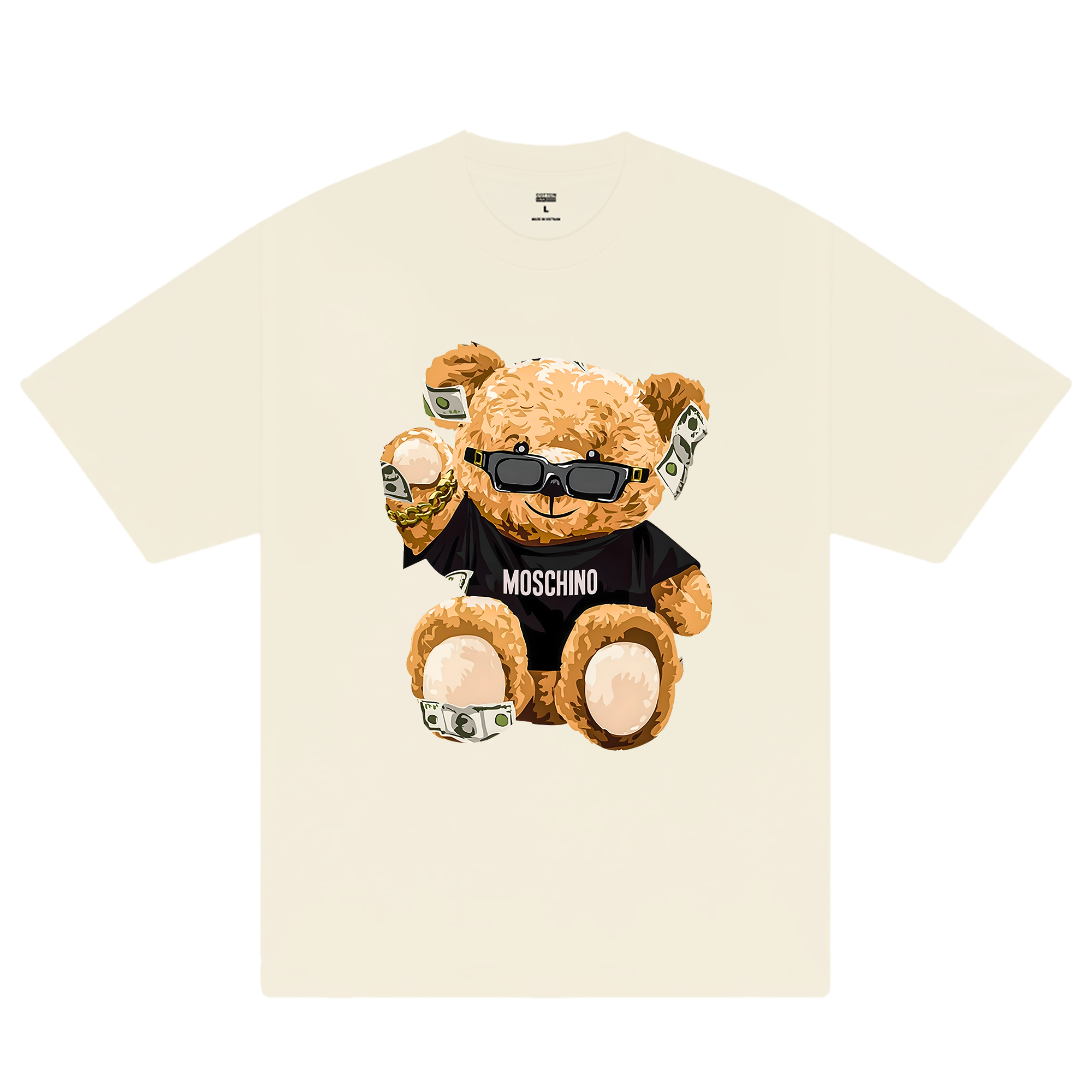 Moschino Brown Bear Money T-Shirt