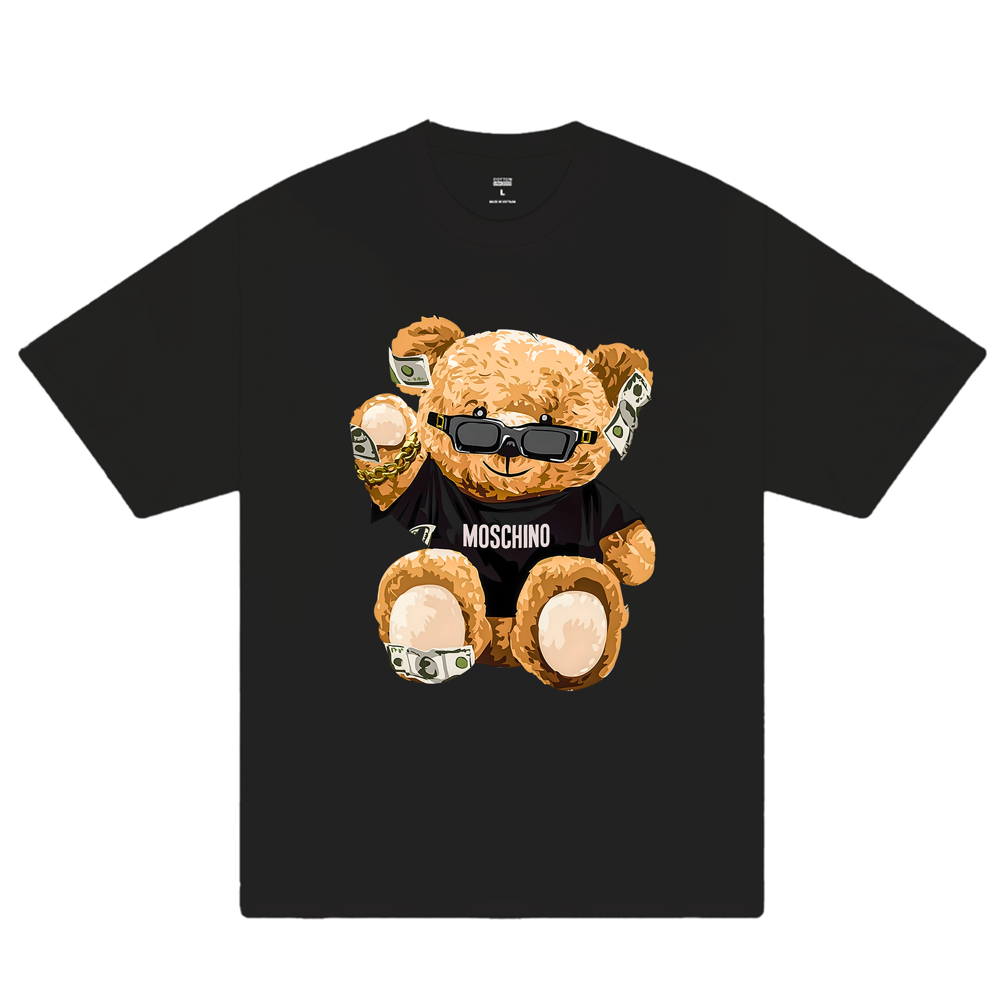 Moschino Brown Bear Money T-Shirt