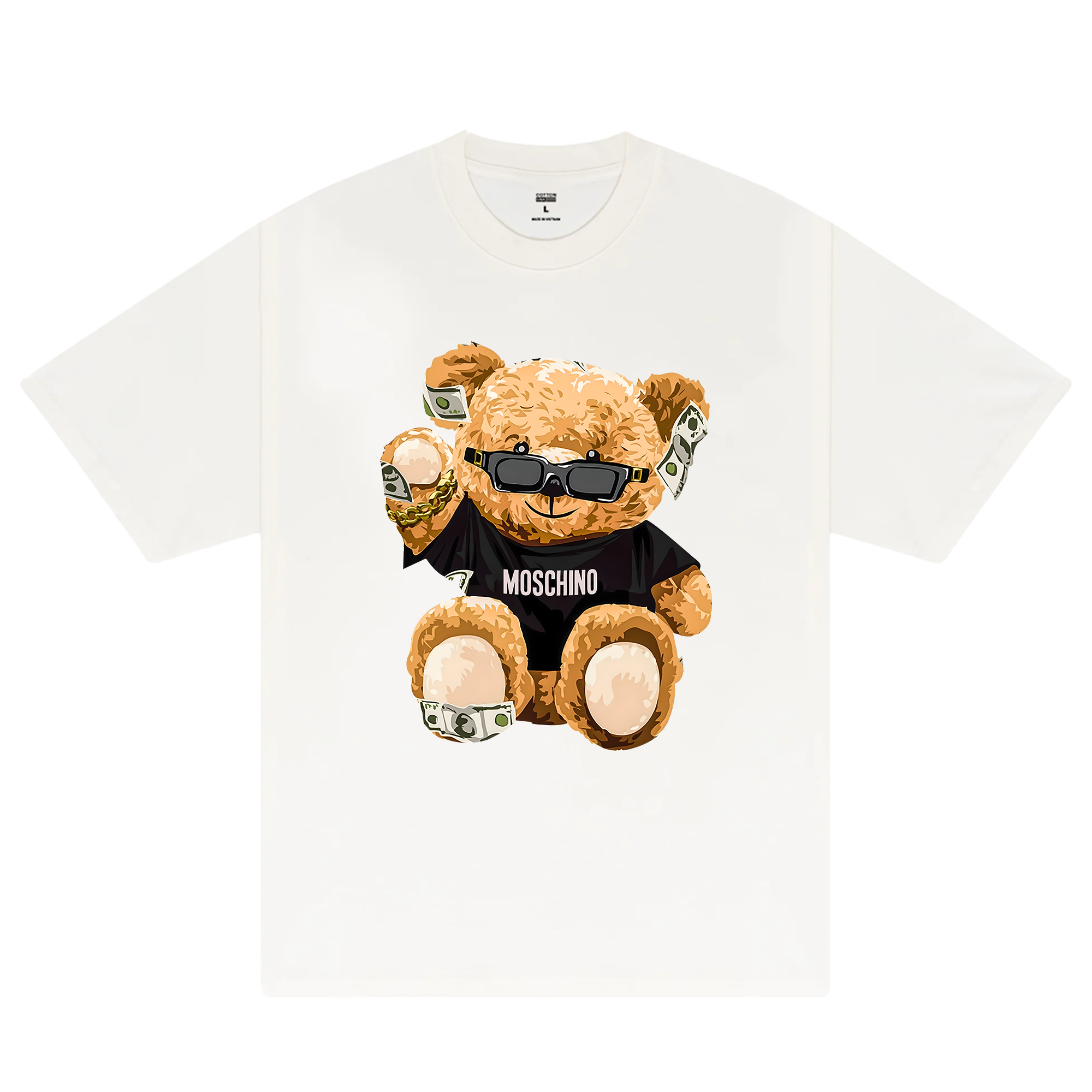 Moschino Brown Bear Money T-Shirt