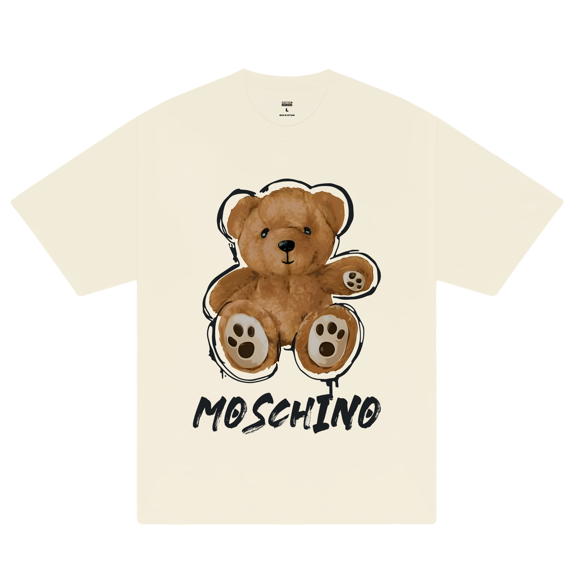 Moschino Funny Brown Bear  T-Shirt