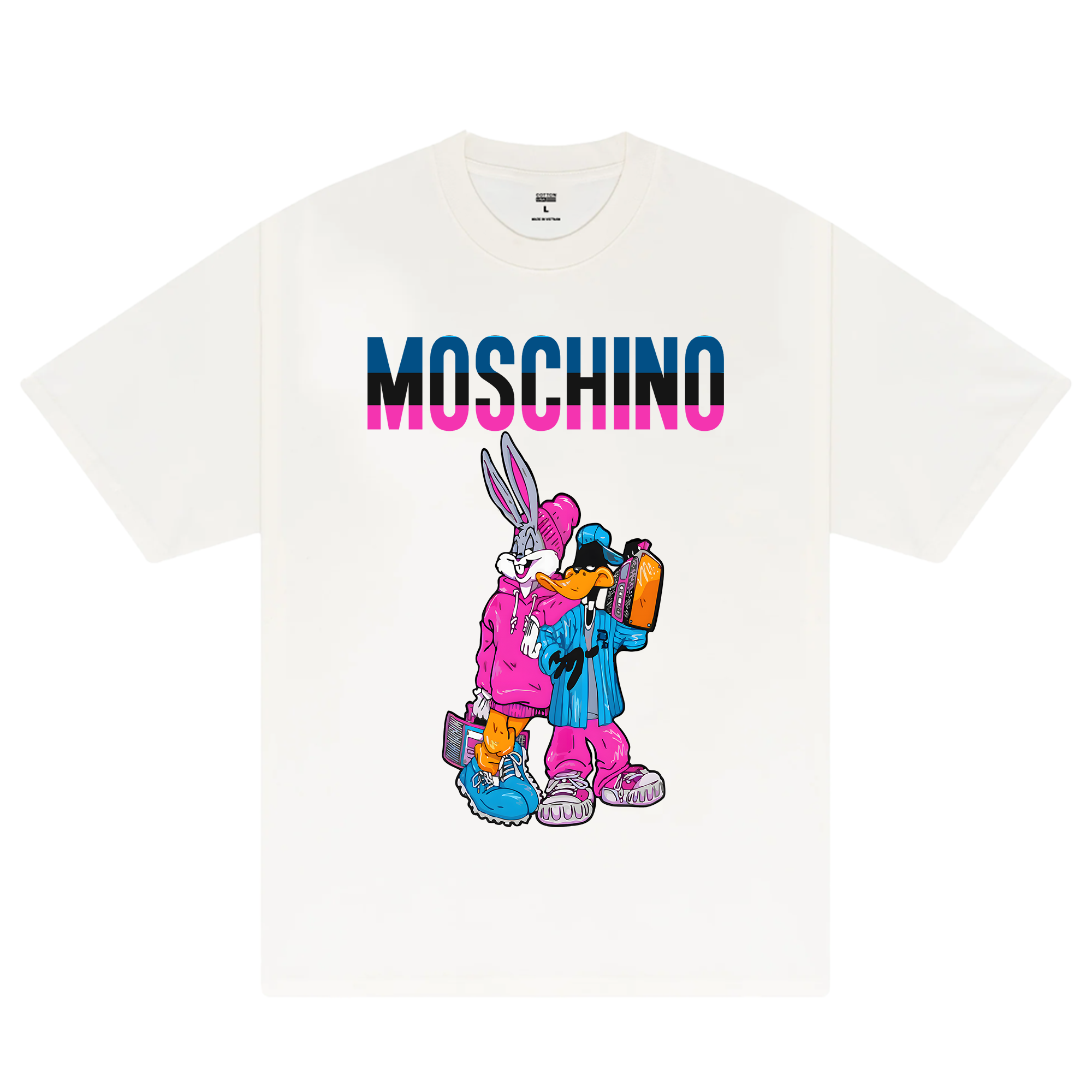 Moschino Pink And Blue T-Shirt