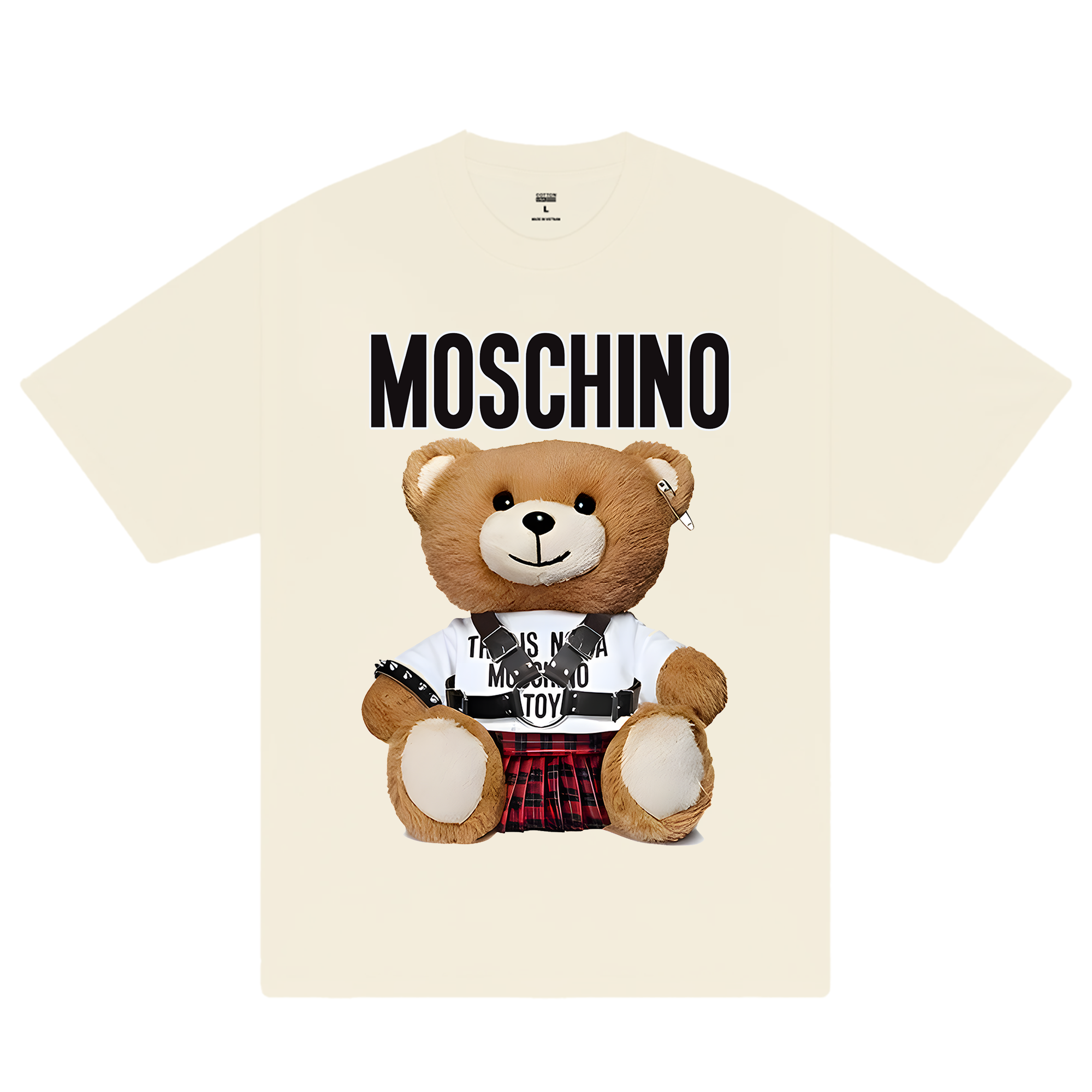 Moschino Plaid Bear T-Shirt