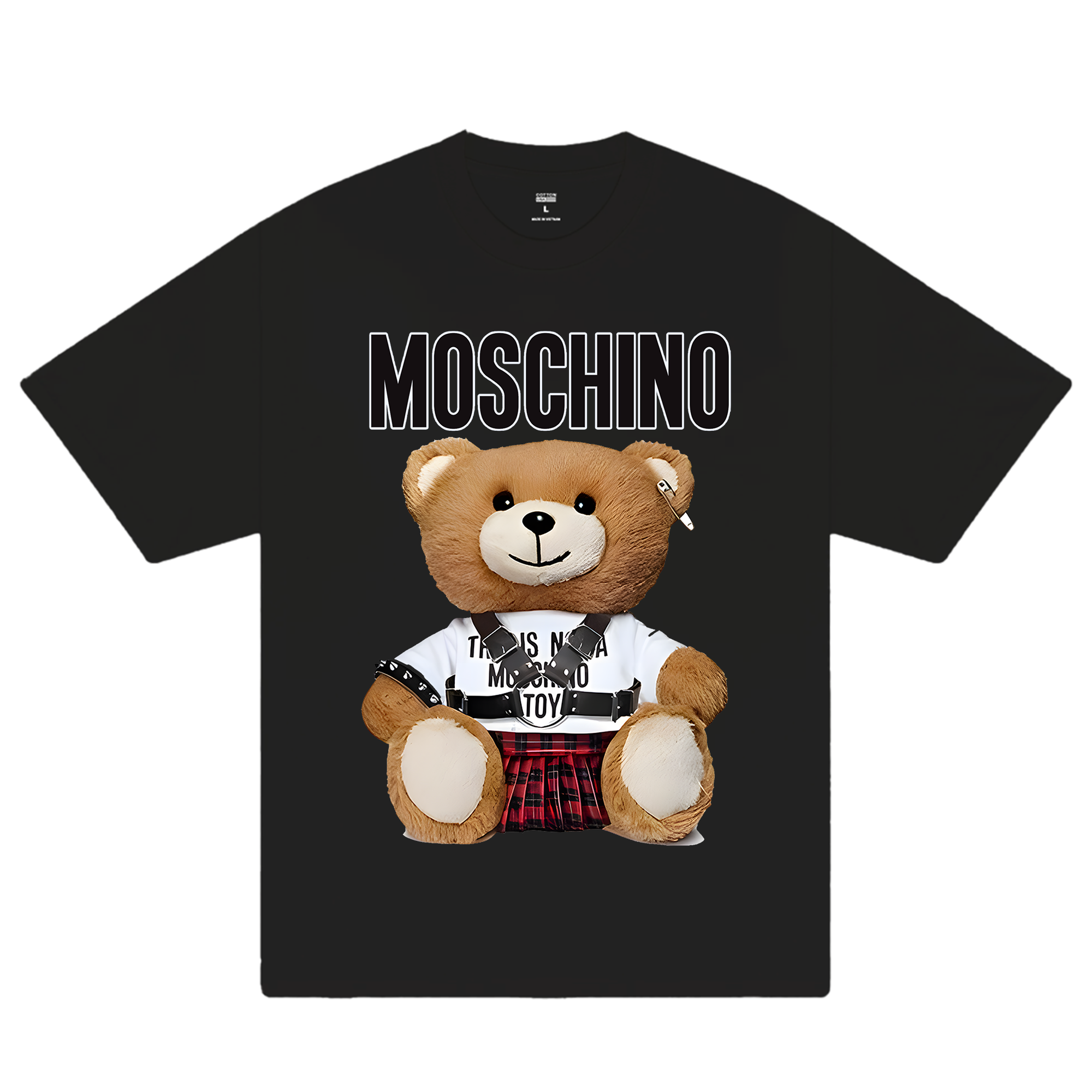 Moschino Plaid Bear T-Shirt