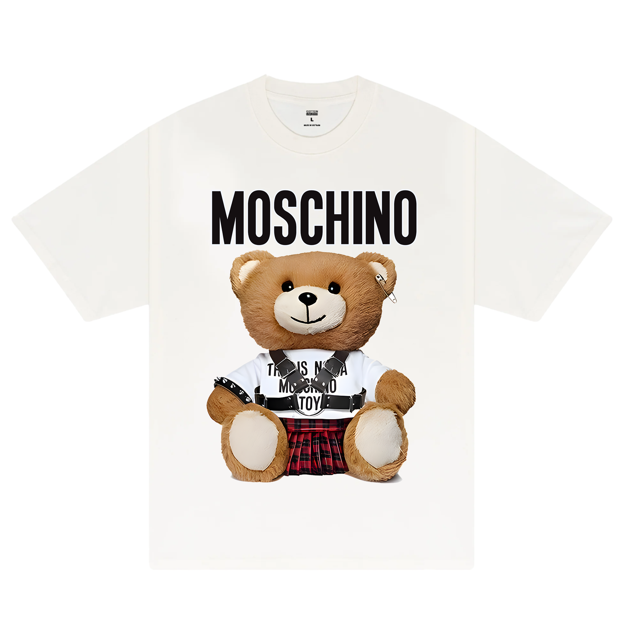 Moschino Plaid Bear T-Shirt