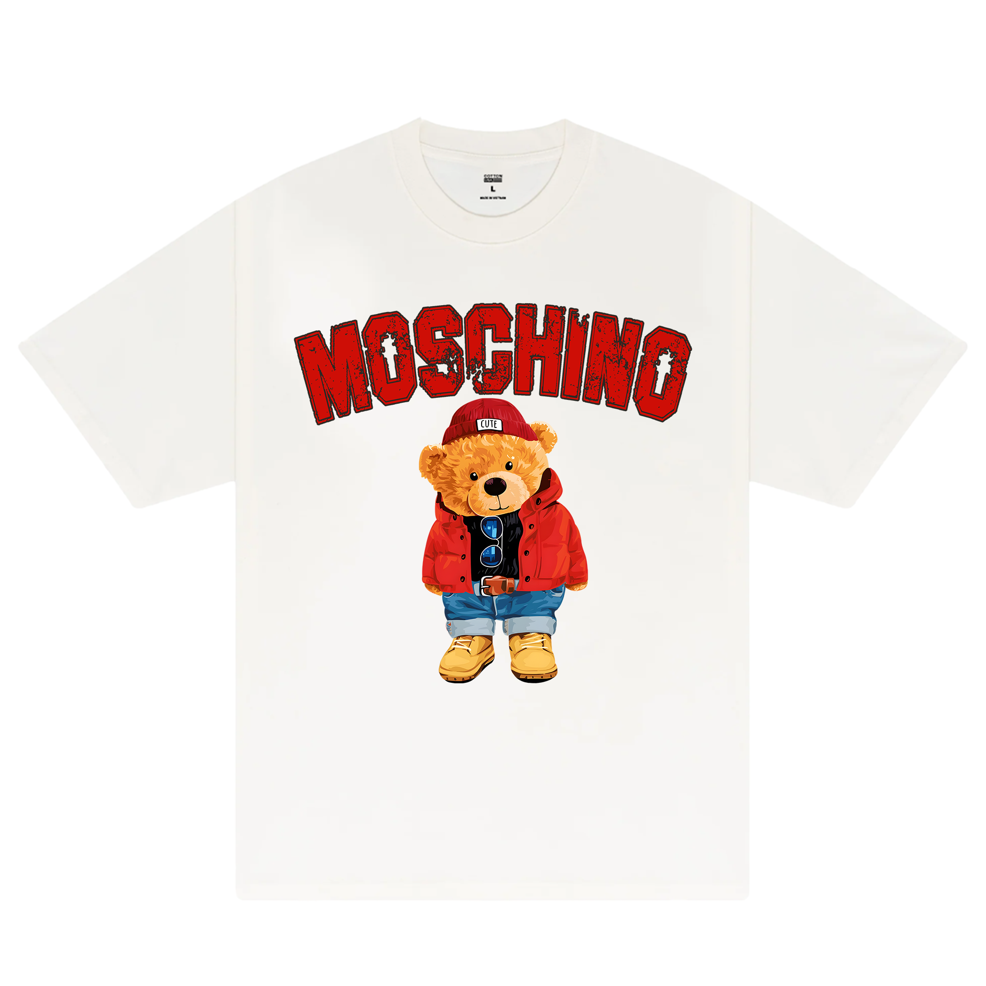 Moschino Red Outfit Bear T-Shirt