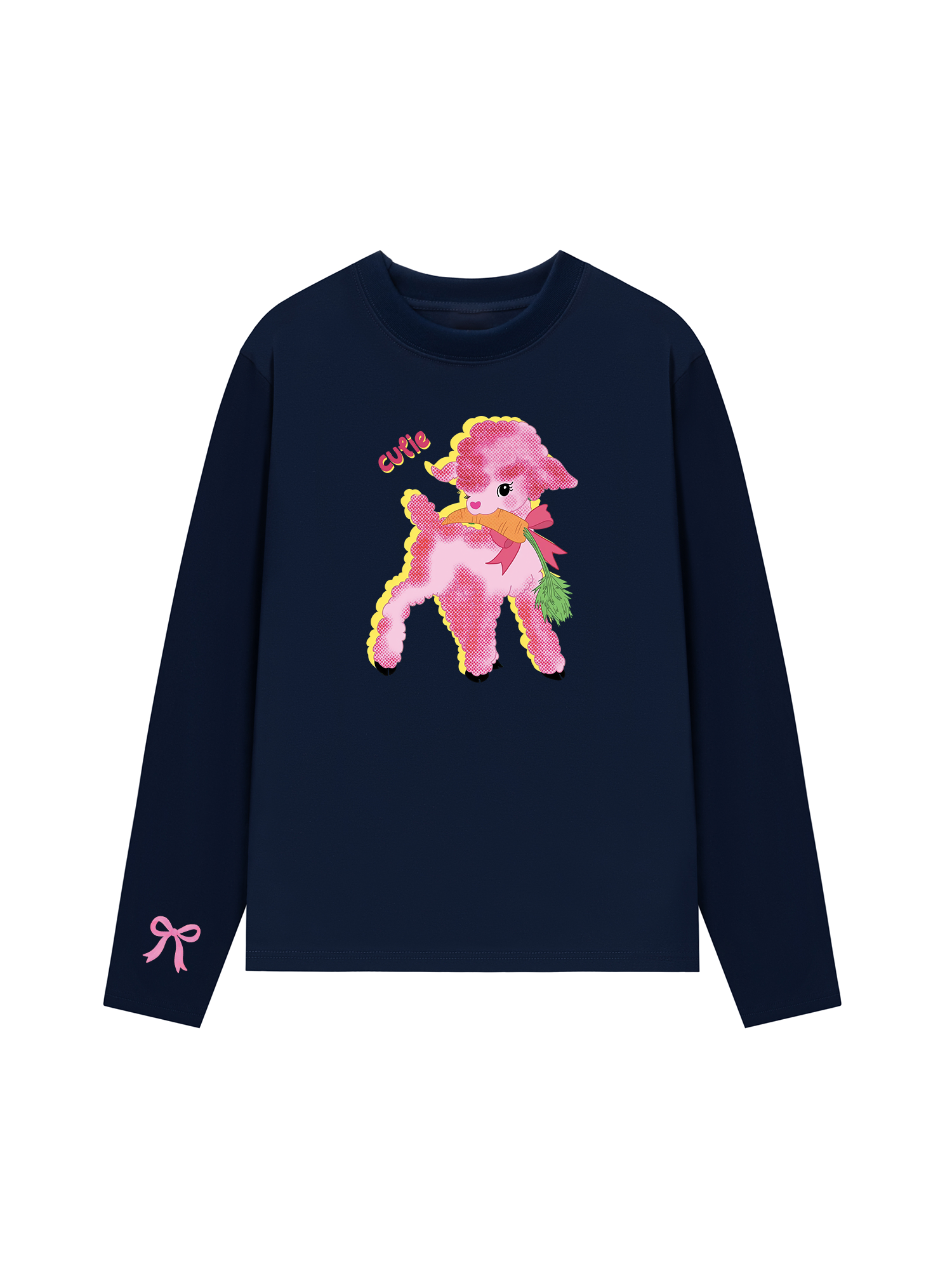 Áo Thun Dài Tay Soft Paw Cute Pink Sheep