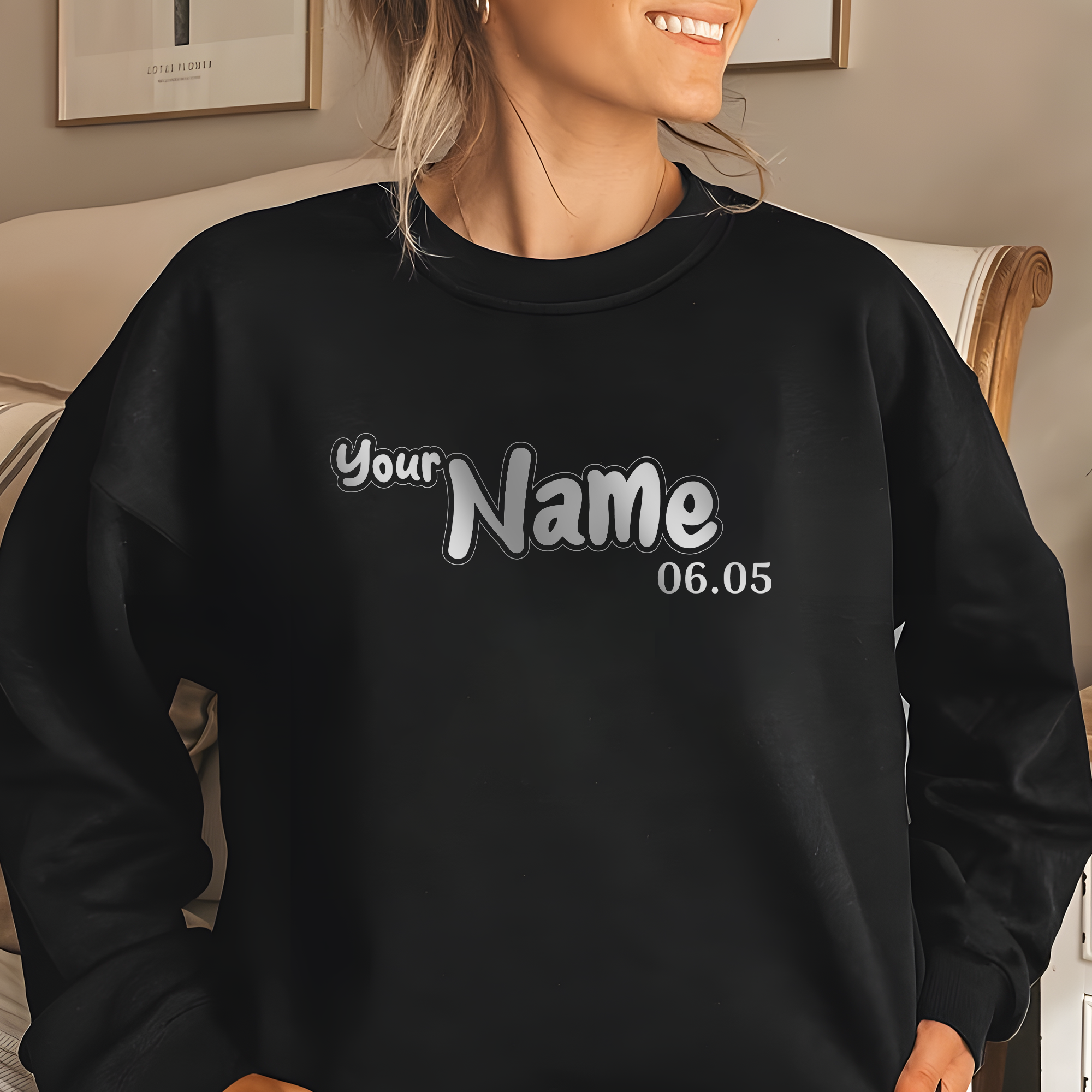 Custom Couple Name x Number Sweater