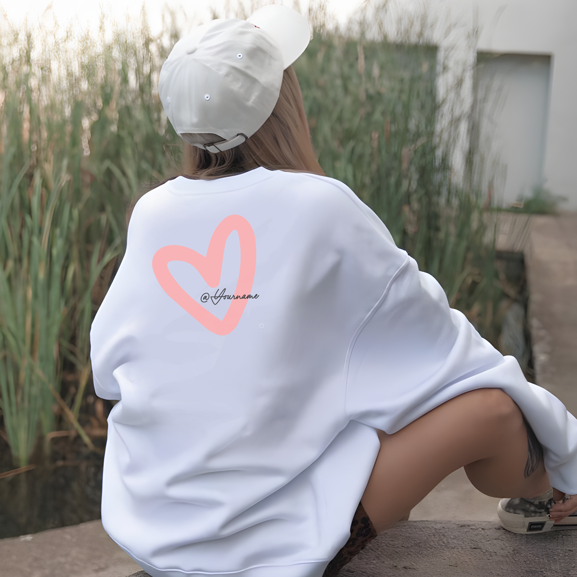 Custom Couple Heart Instagram Sweater