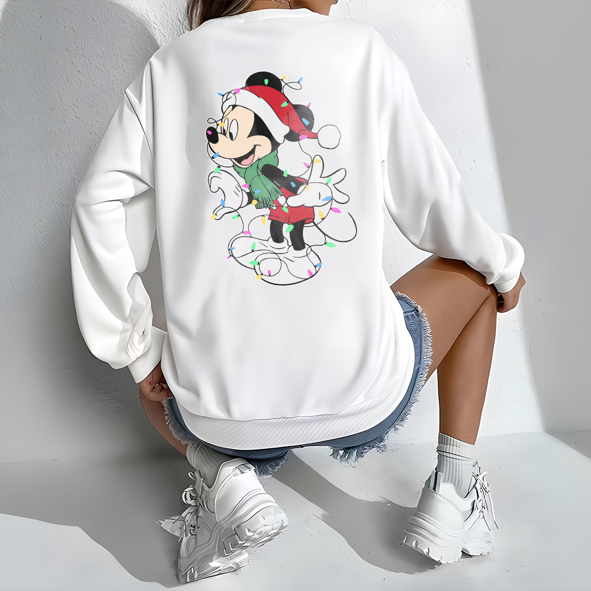 Custom Couple Mickey Christmas Sweater