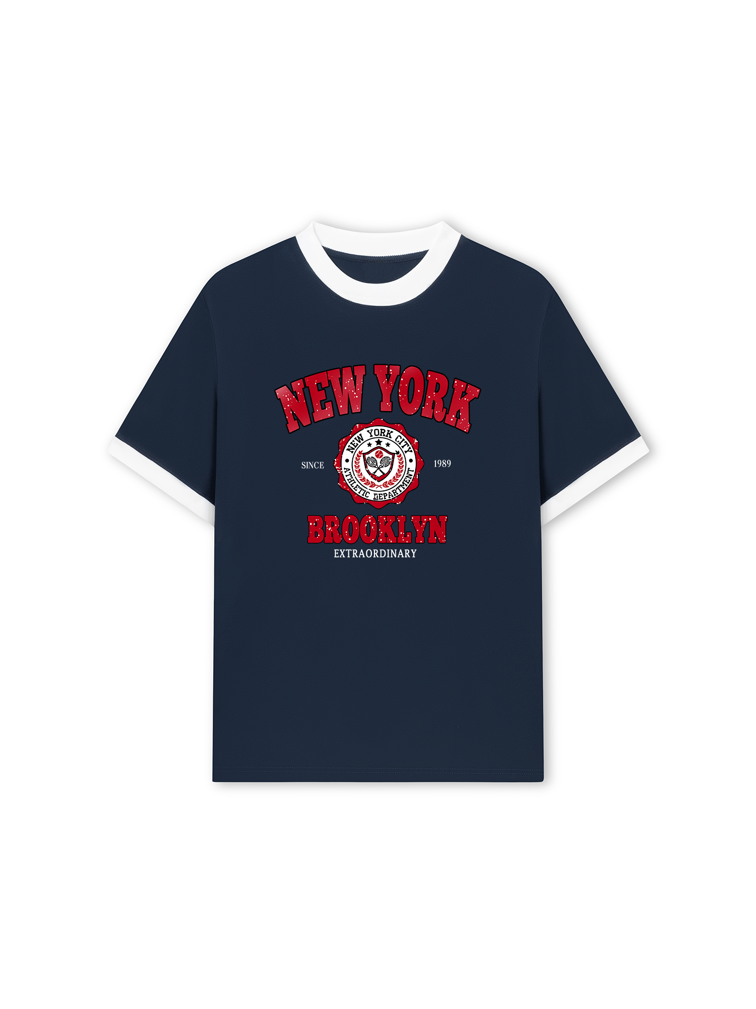 Áo Thun Ringer Relaxed Fit City New York Brooklyn