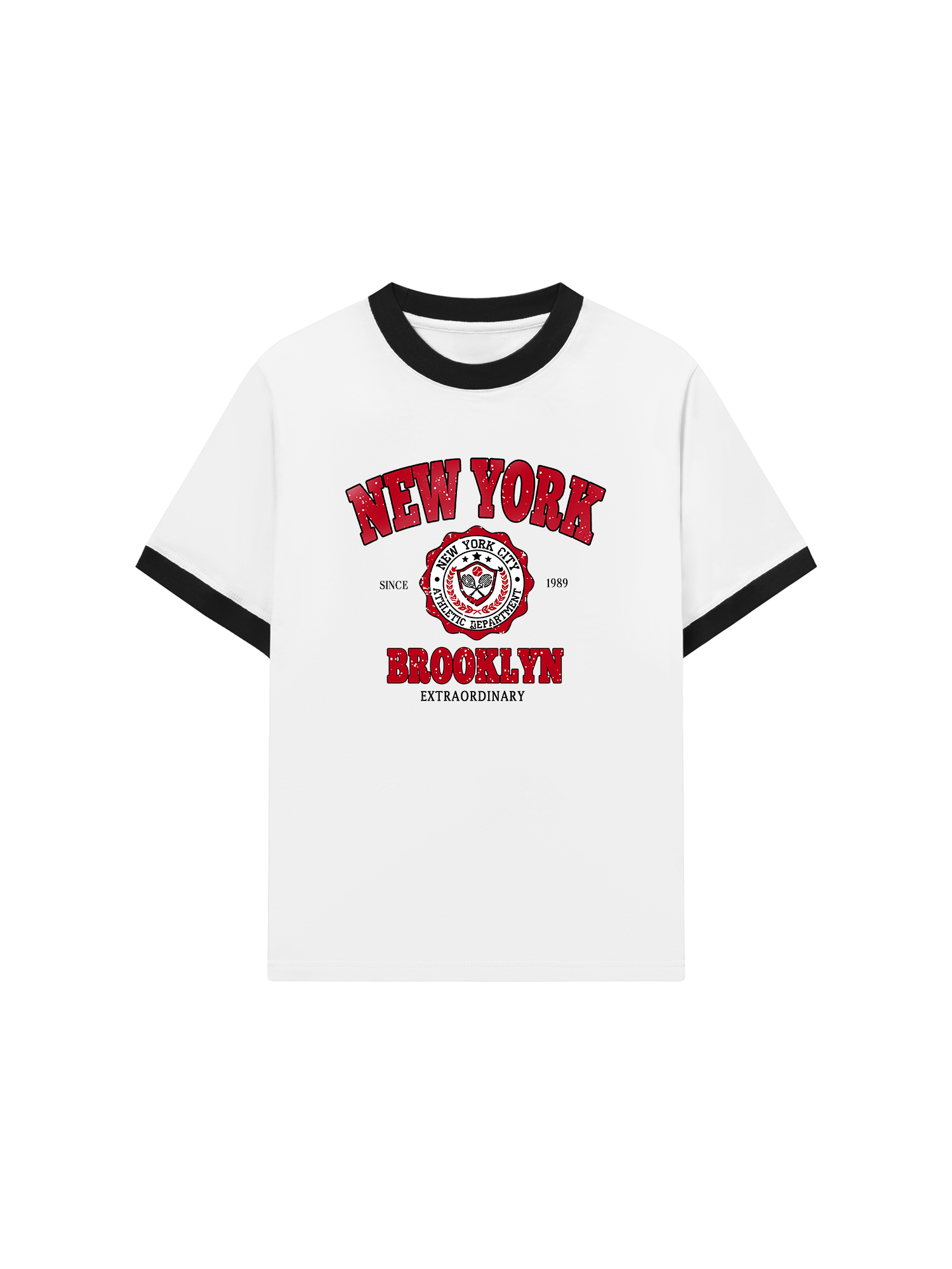 Áo Thun Ringer Relaxed Fit City New York Brooklyn