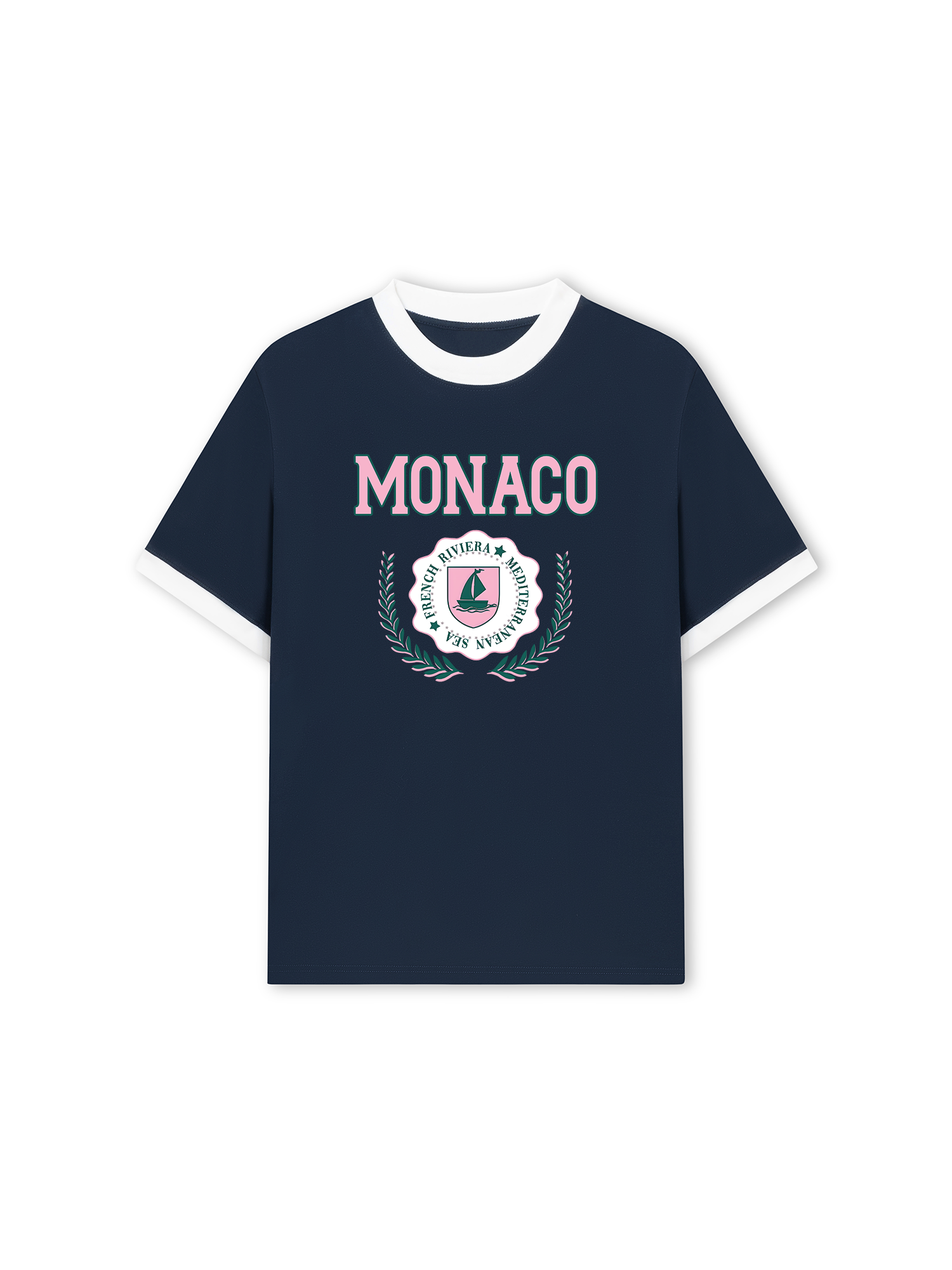 Áo Thun Ringer Relaxed Fit City Pink Monaco