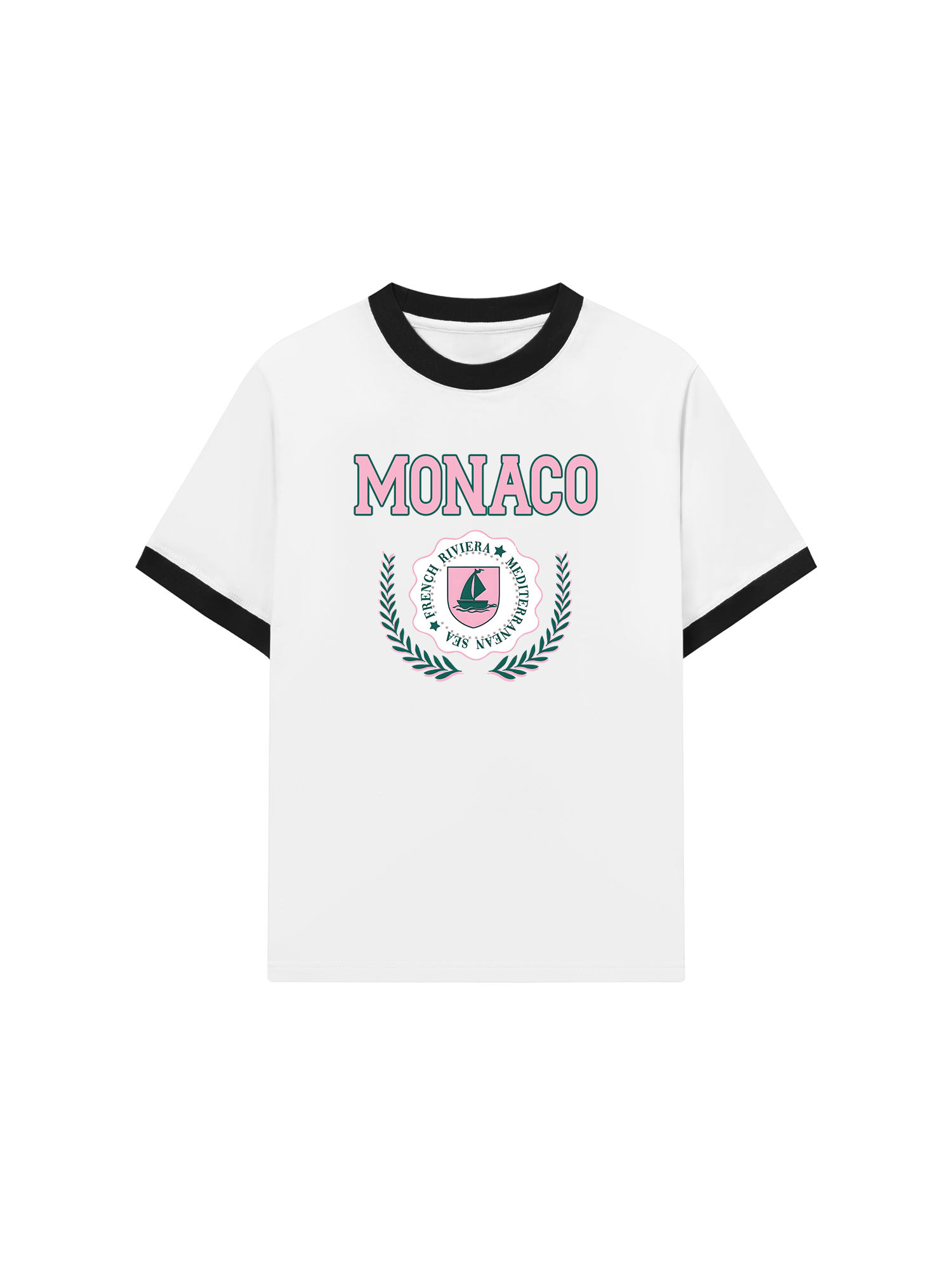 Áo Thun Ringer Relaxed Fit City Pink Monaco