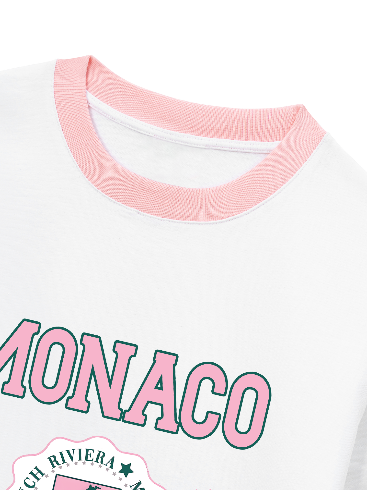 Áo Thun Ringer Relaxed Fit City Pink Monaco